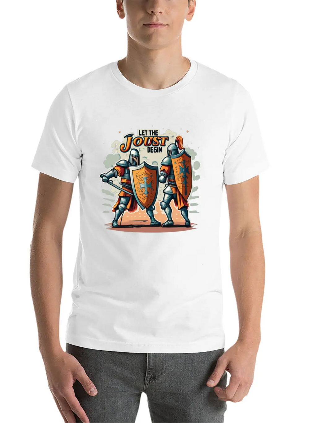 Jousting Knight Medieval Renaissance Armor Horse Classic Fit Graphic Tee For Daily Comfort – Unisex Cotton Shirt