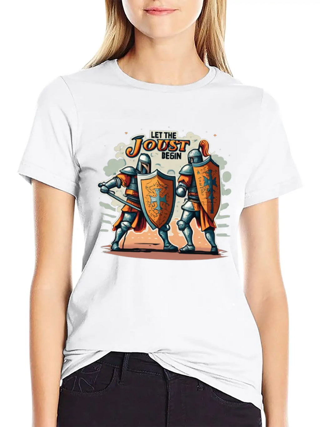 Jousting Knight Medieval Renaissance Armor Horse Classic Fit Graphic Tee For Daily Comfort – Unisex Cotton Shirt