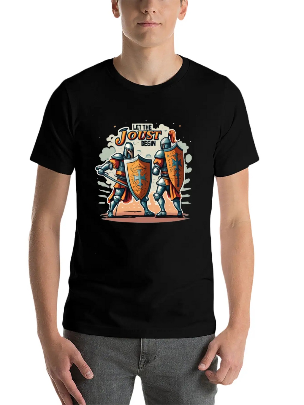Jousting Knight Medieval Renaissance Armor Horse Classic Fit Graphic Tee For Daily Comfort – Unisex Cotton Shirt