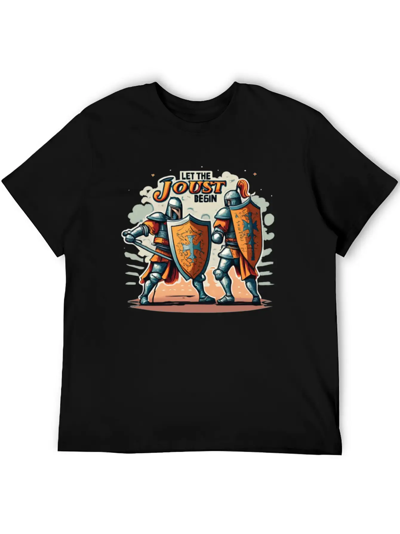 Jousting Knight Medieval Renaissance Armor Horse Classic Fit Graphic Tee For Daily Comfort – Unisex Cotton Shirt