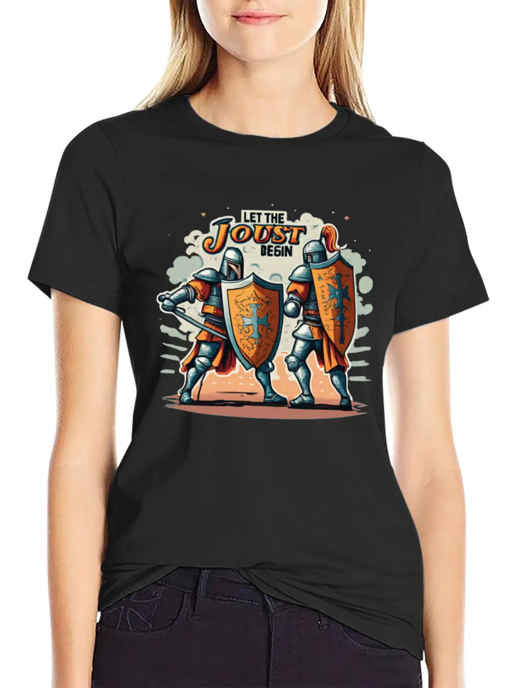 Jousting Knight Medieval Renaissance Armor Horse Classic Fit Graphic Tee For Daily Comfort – Unisex Cotton Shirt