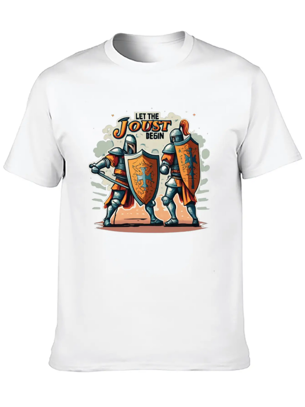 Jousting Knight Medieval Renaissance Armor Horse Classic Fit Graphic Tee For Daily Comfort – Unisex Cotton Shirt