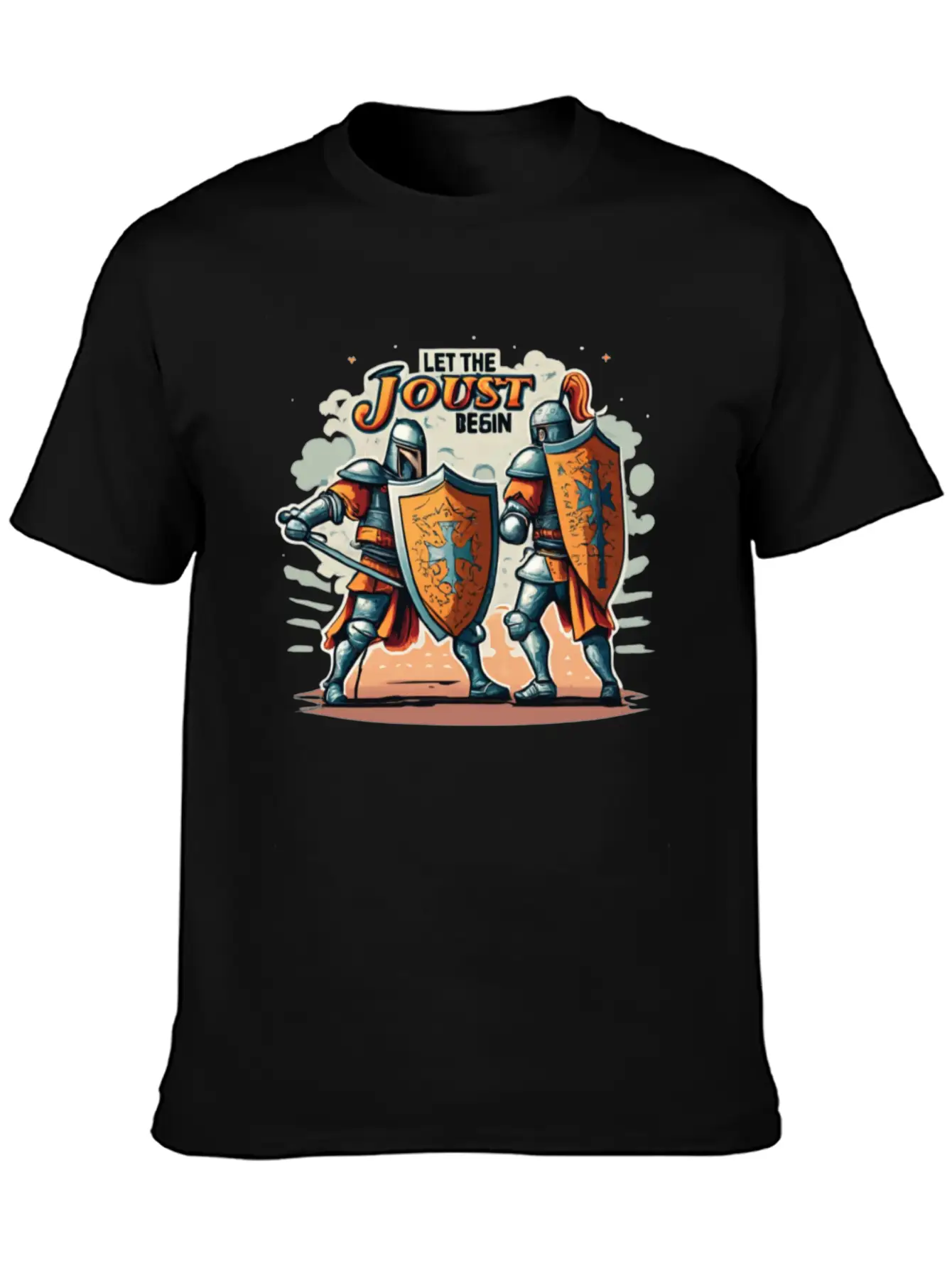 Jousting Knight Medieval Renaissance Armor Horse Classic Fit Graphic Tee For Daily Comfort – Unisex Cotton Shirt
