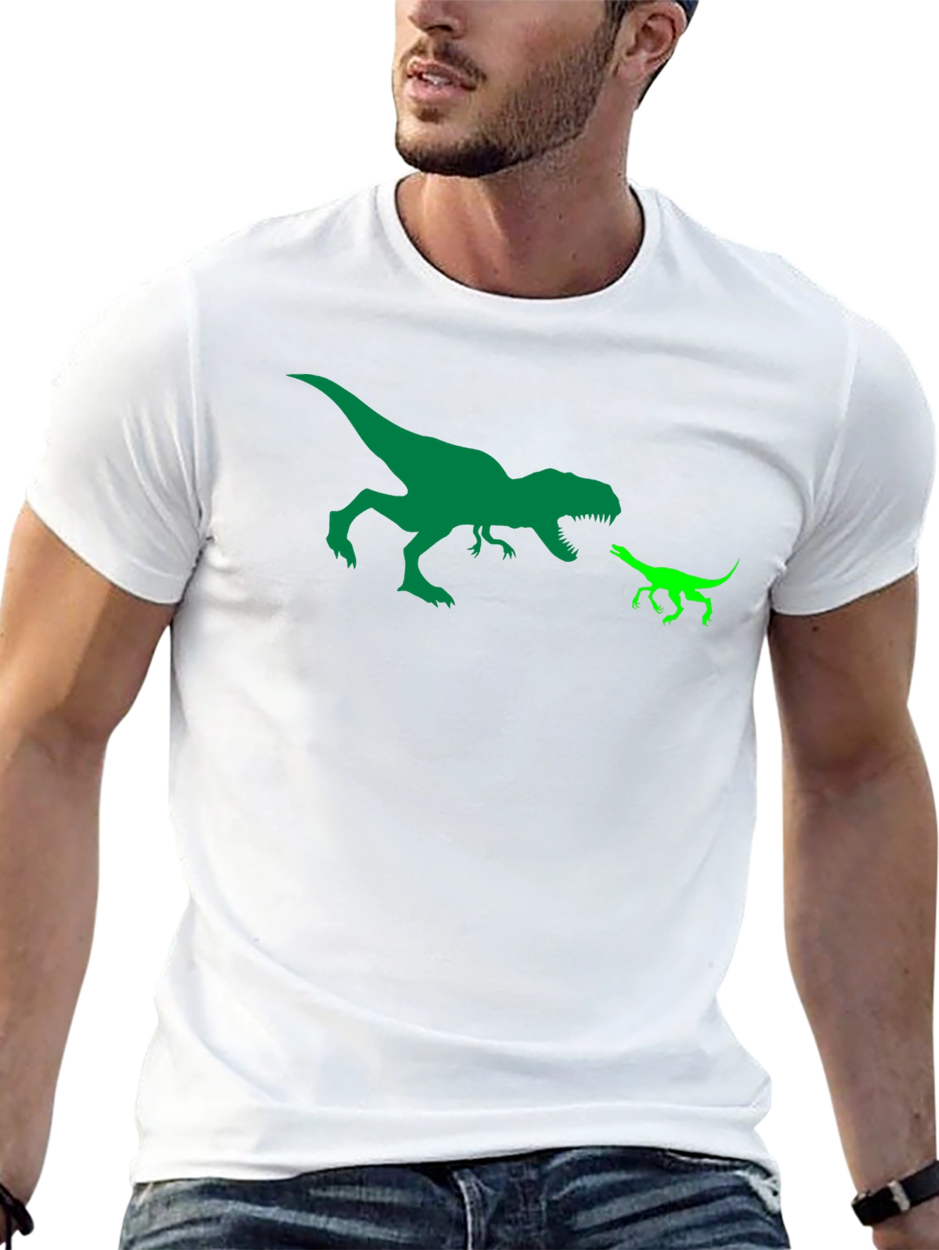 Dino Graphic Tee - Big T-Rex vs Little Raptor