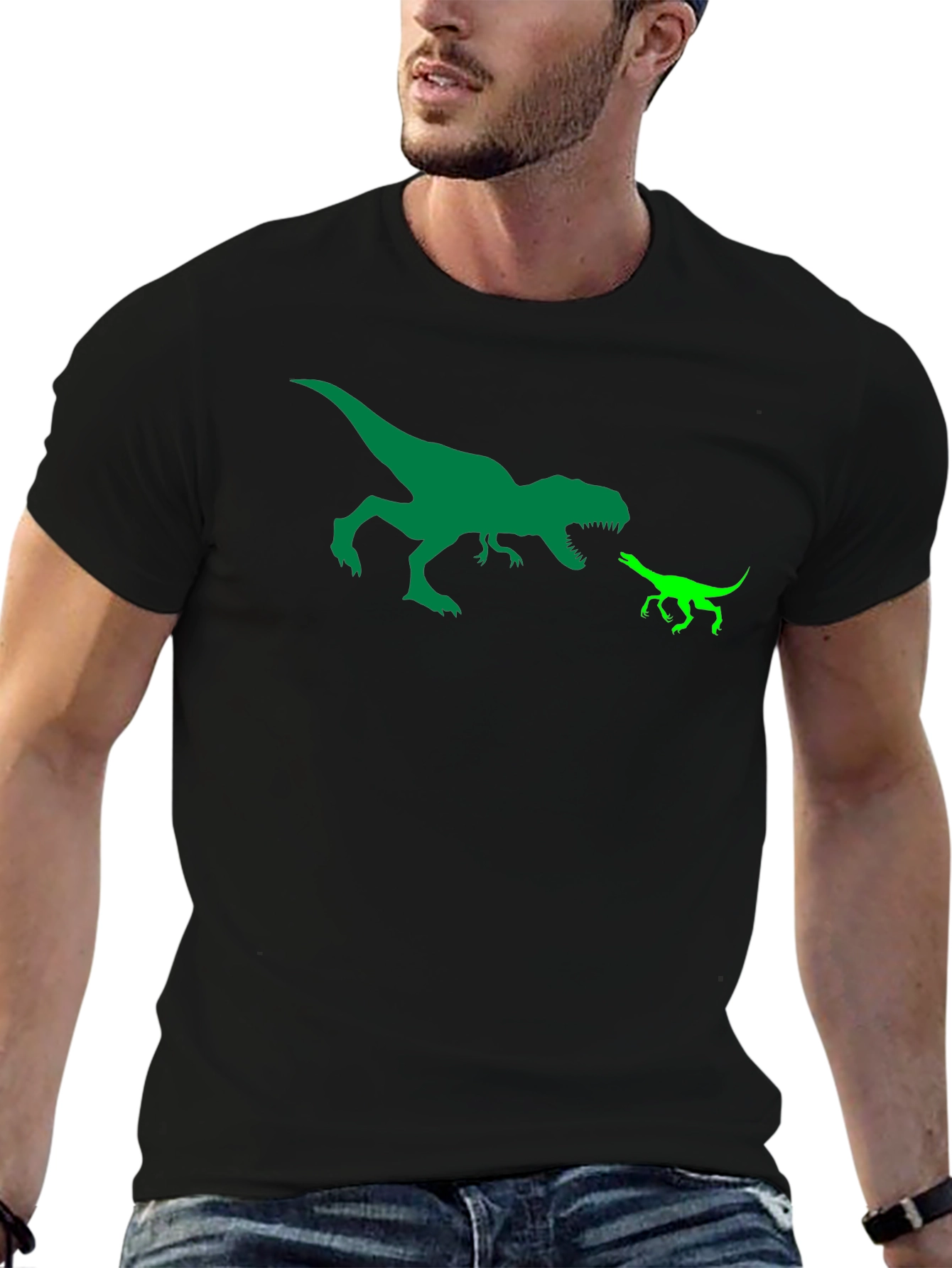 Dino Graphic Tee - Big T-Rex vs Little Raptor