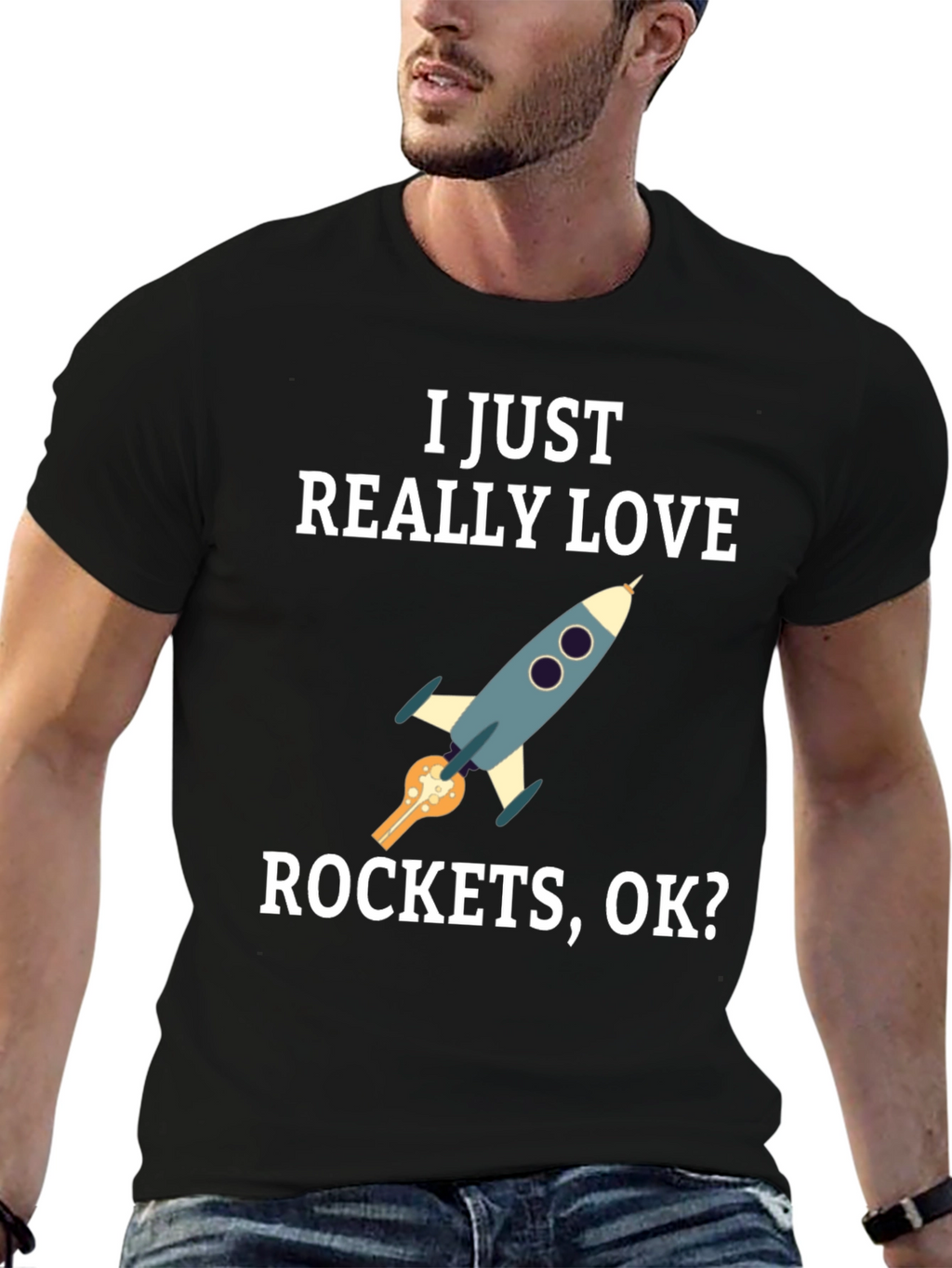 I Love Rockets Graphic T-Shirt