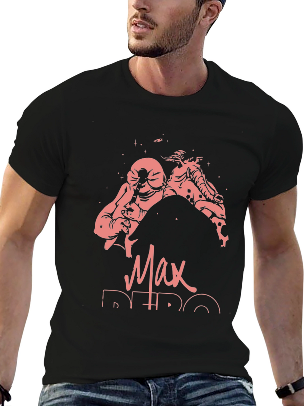Max Retro Graphic T-Shirt - Black