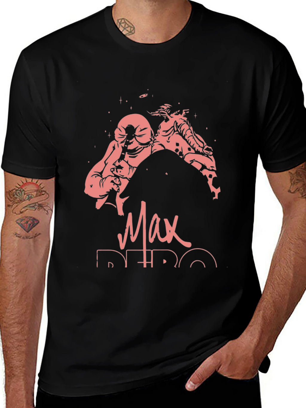 Max Retro Graphic T-Shirt - Black
