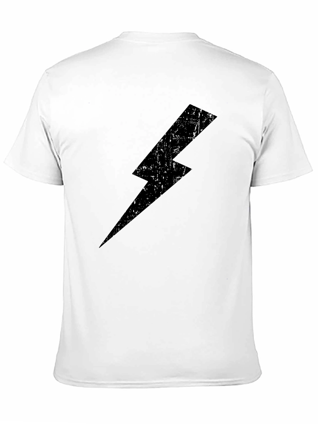 Black Lightning Bolt Graphic Tee - Casual Cotton T-Shirt