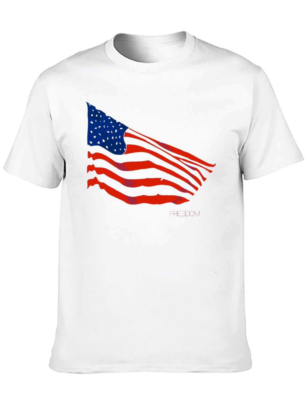 American Flag Graphic Print Black T-Shirt
