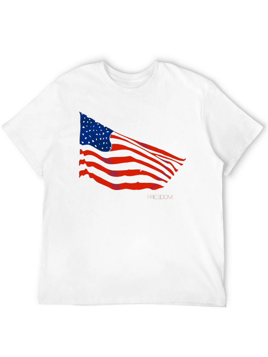 American Flag Graphic Print Black T-Shirt