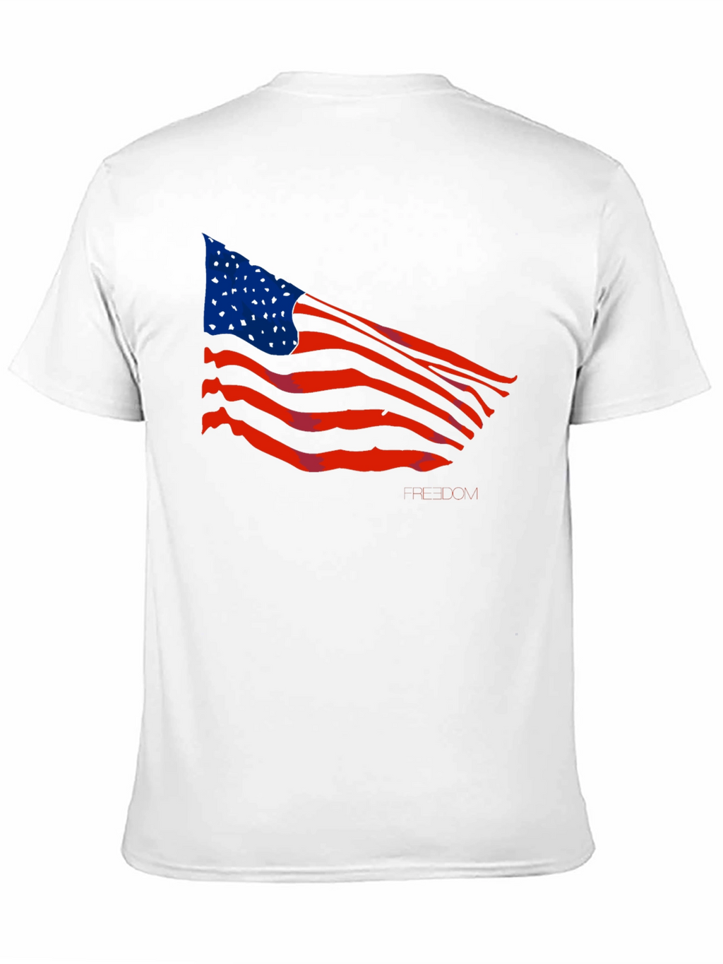 American Flag Graphic Print Black T-Shirt