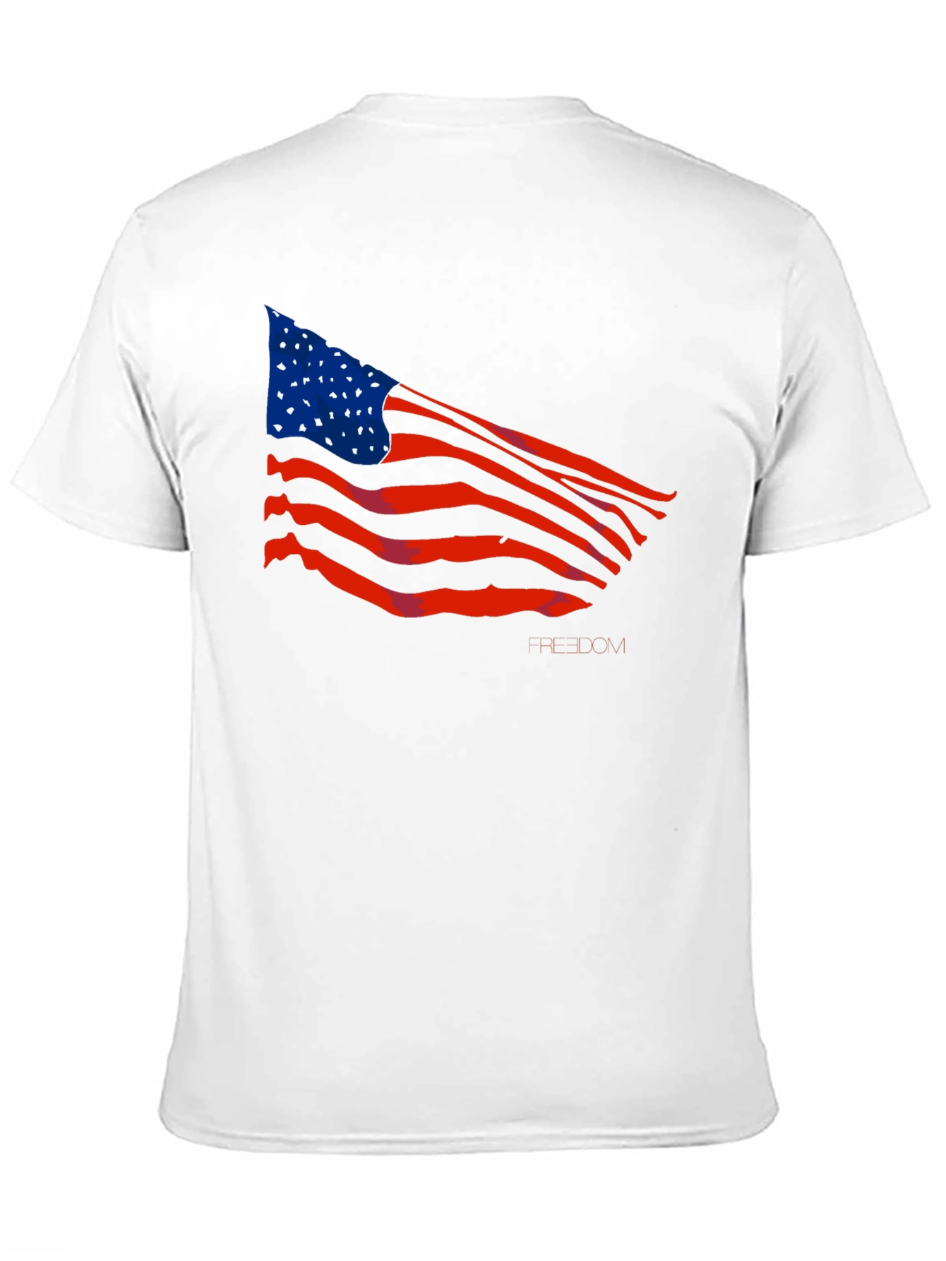 American Flag Graphic Print Black T-Shirt