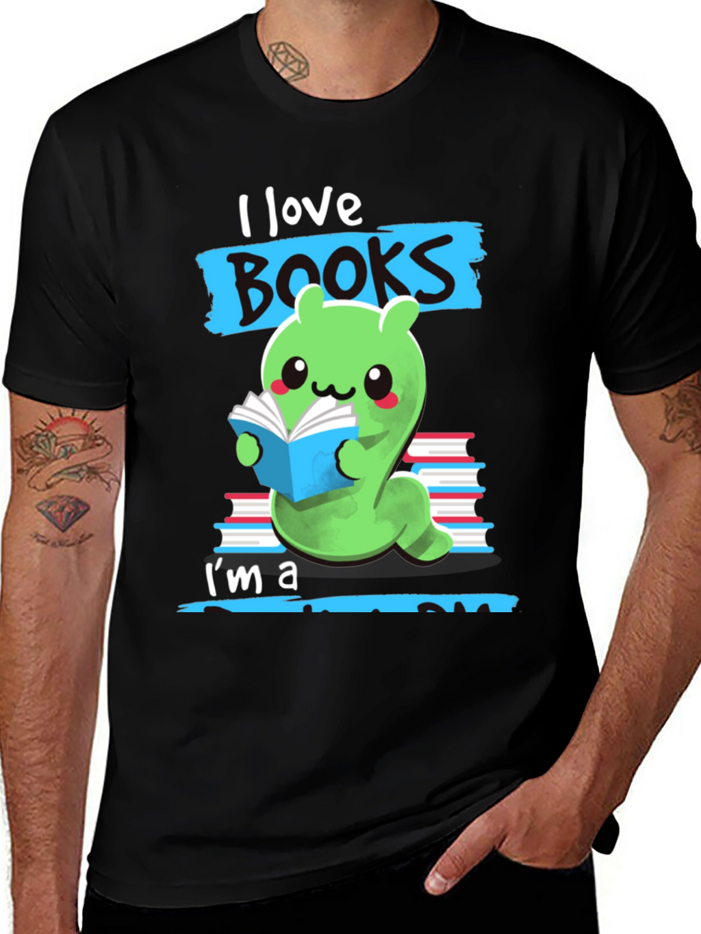 I Love Books Worm T-Shirt