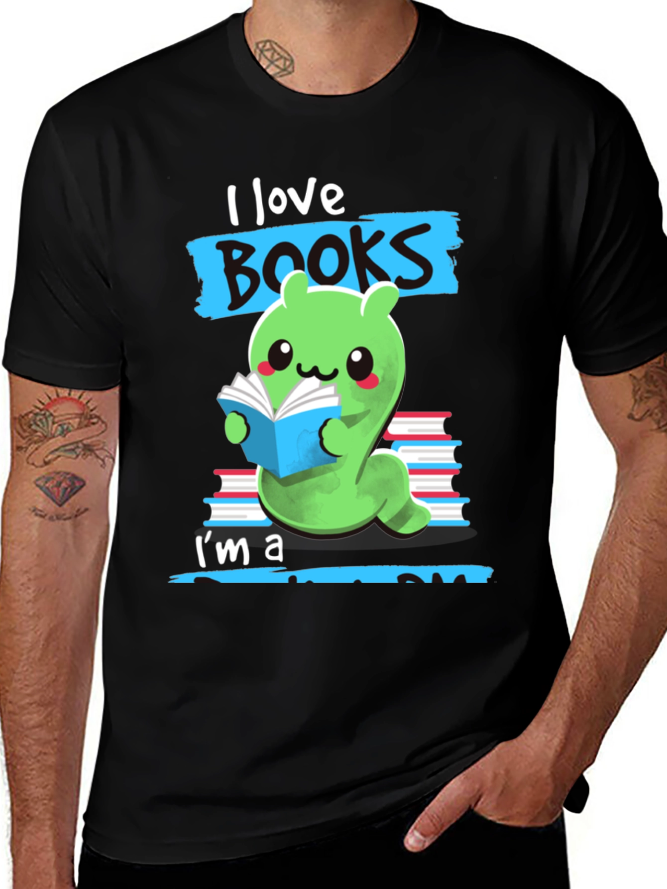 I Love Books Worm T-Shirt