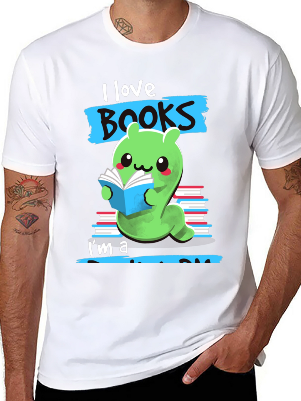 I Love Books Worm T-Shirt