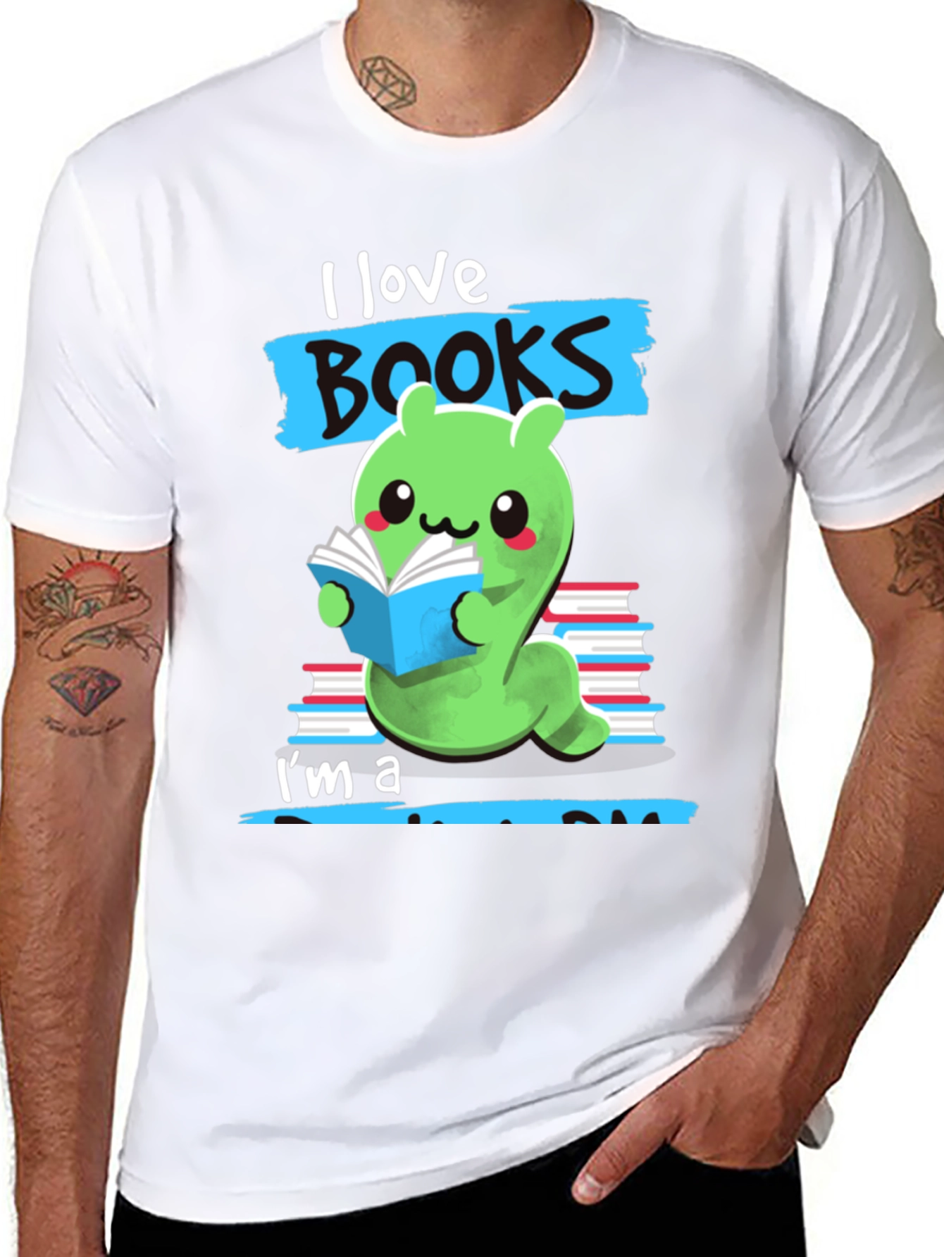 I Love Books Worm T-Shirt