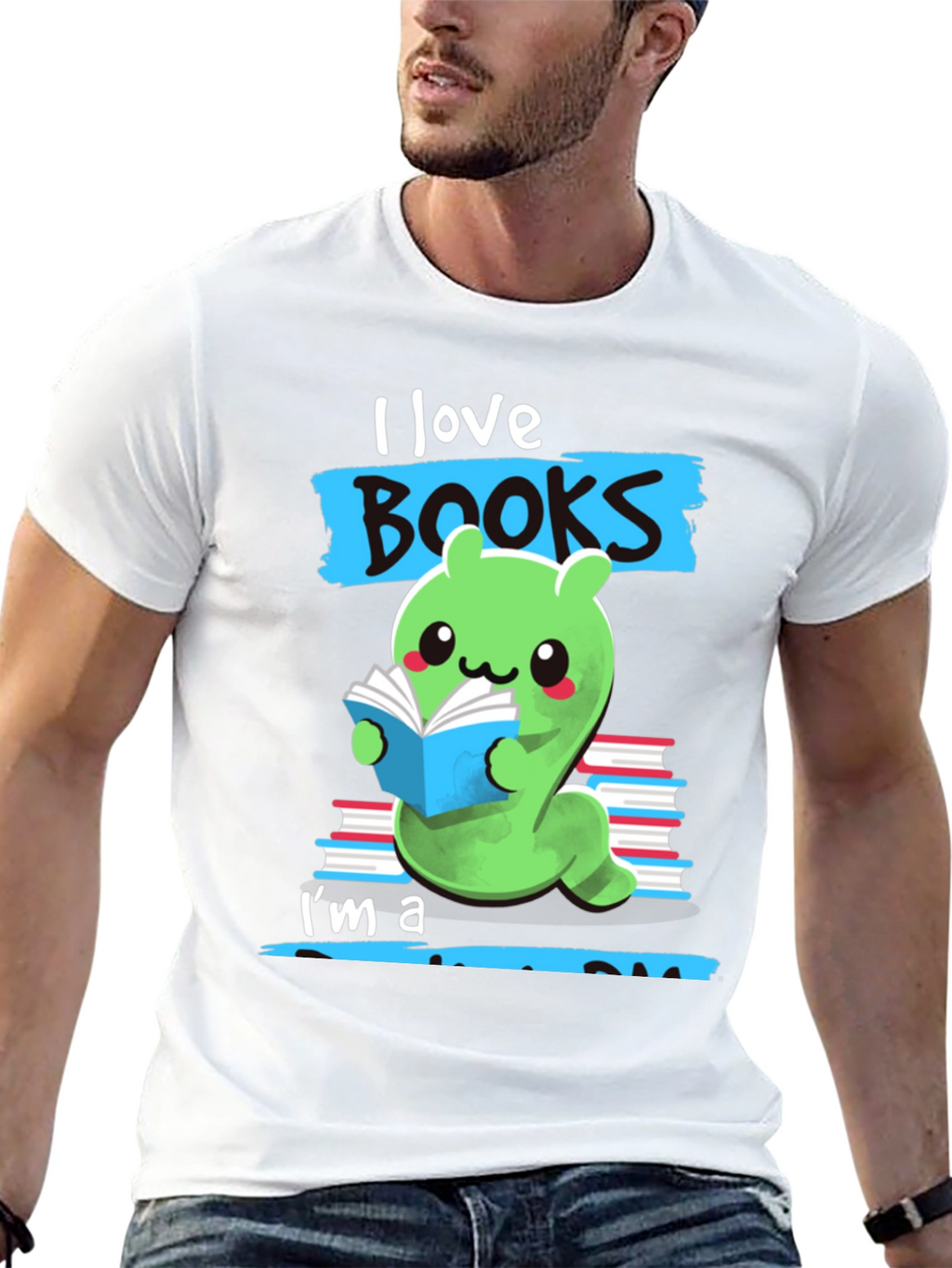 I Love Books Worm T-Shirt