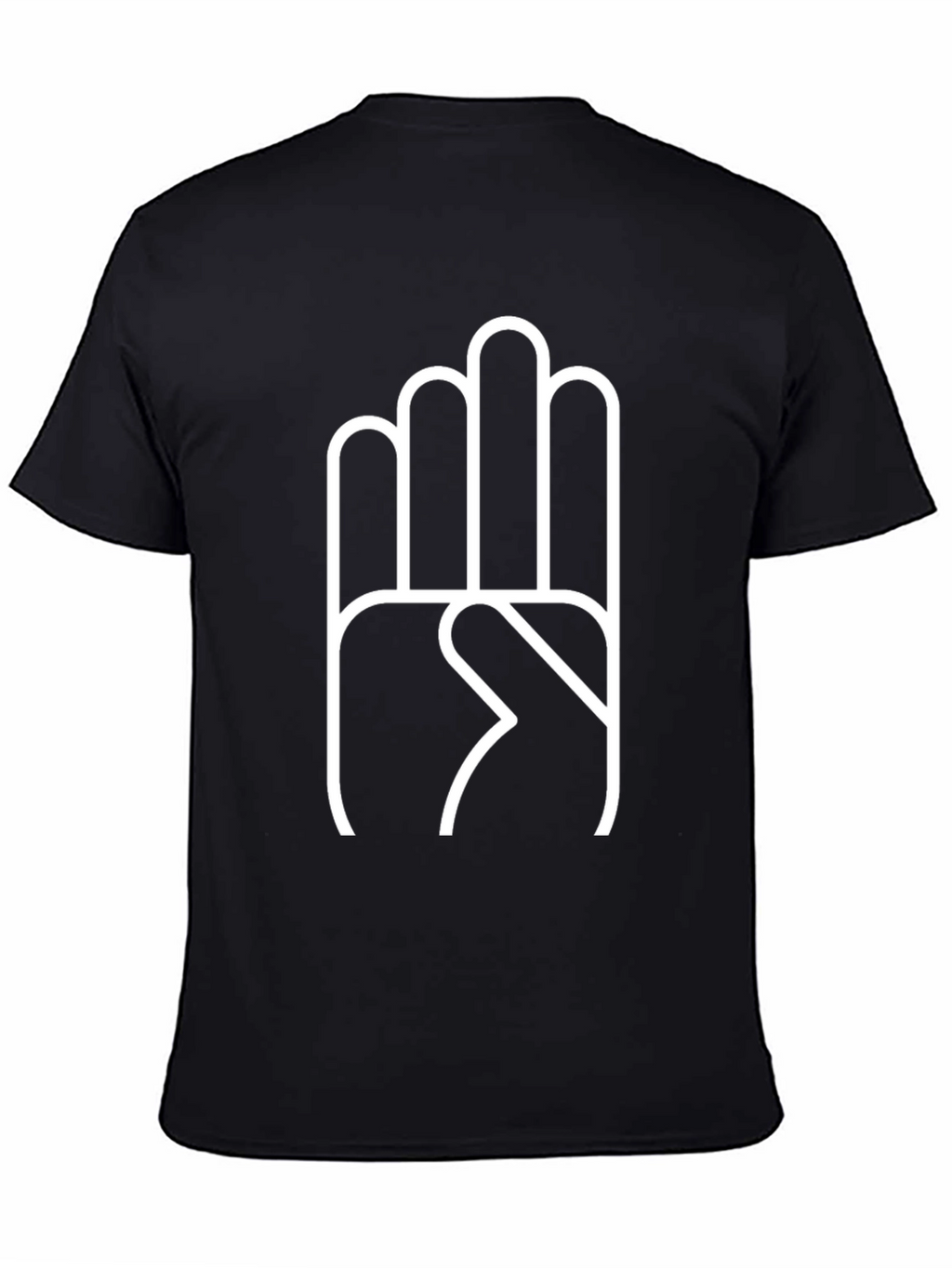 Hand Sign Graphic Black T-Shirt