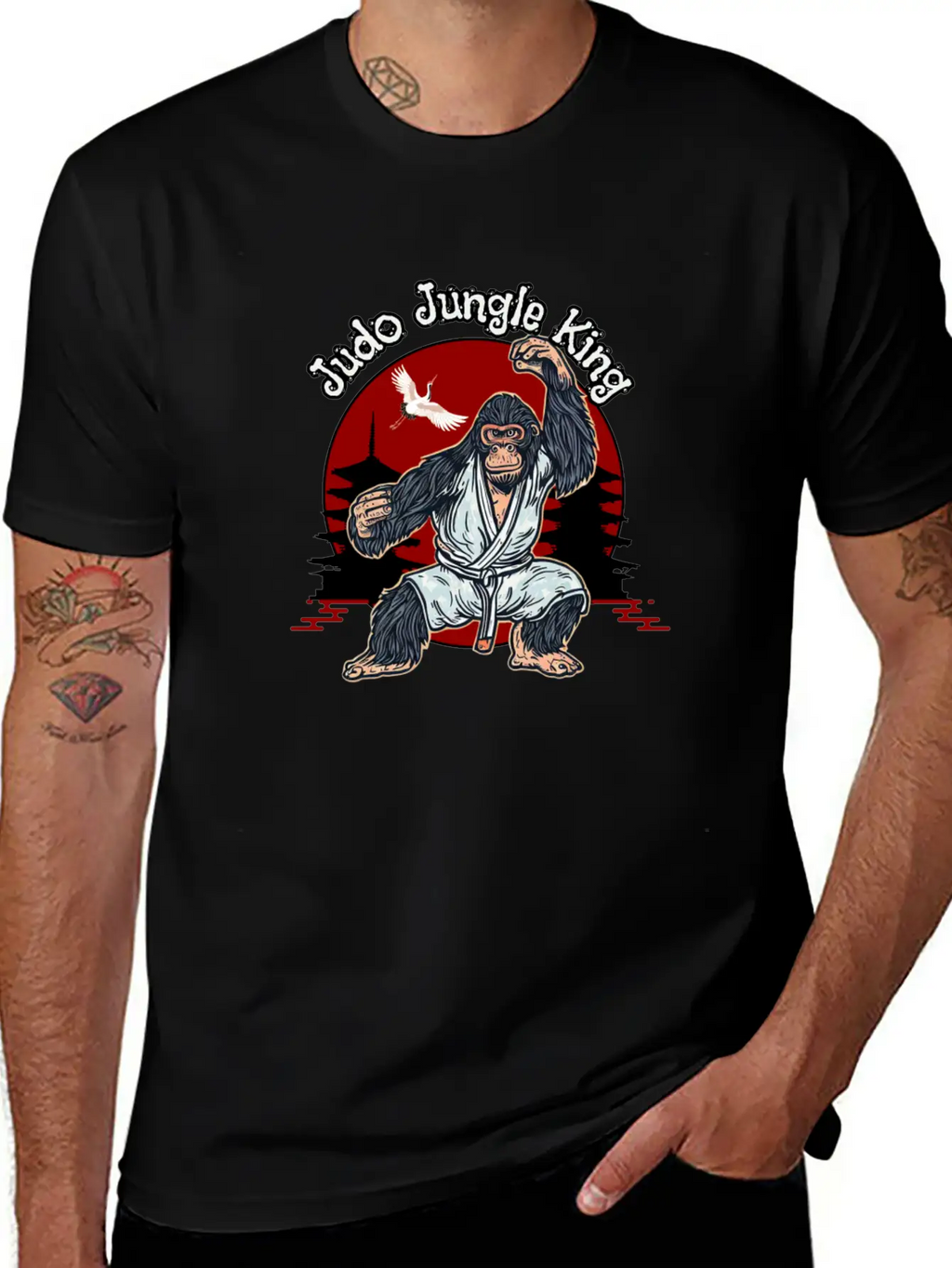 Judo Jungle King Breathable Graphic T-Shirt – Perfect For Casual Days
