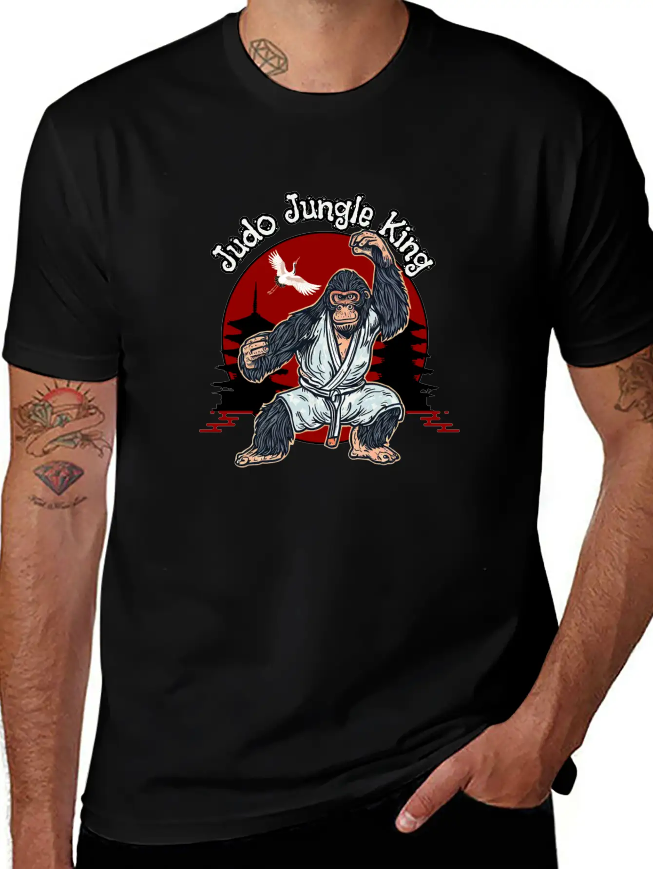 Judo Jungle King Breathable Graphic T-Shirt – Perfect For Casual Days