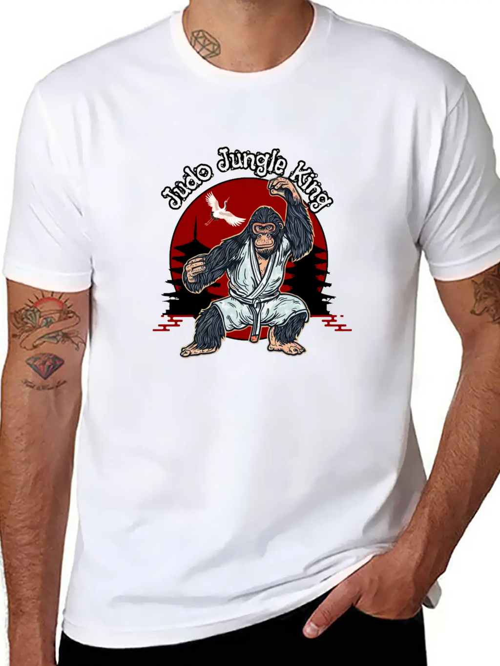 Judo Jungle King Breathable Graphic T-Shirt – Perfect For Casual Days