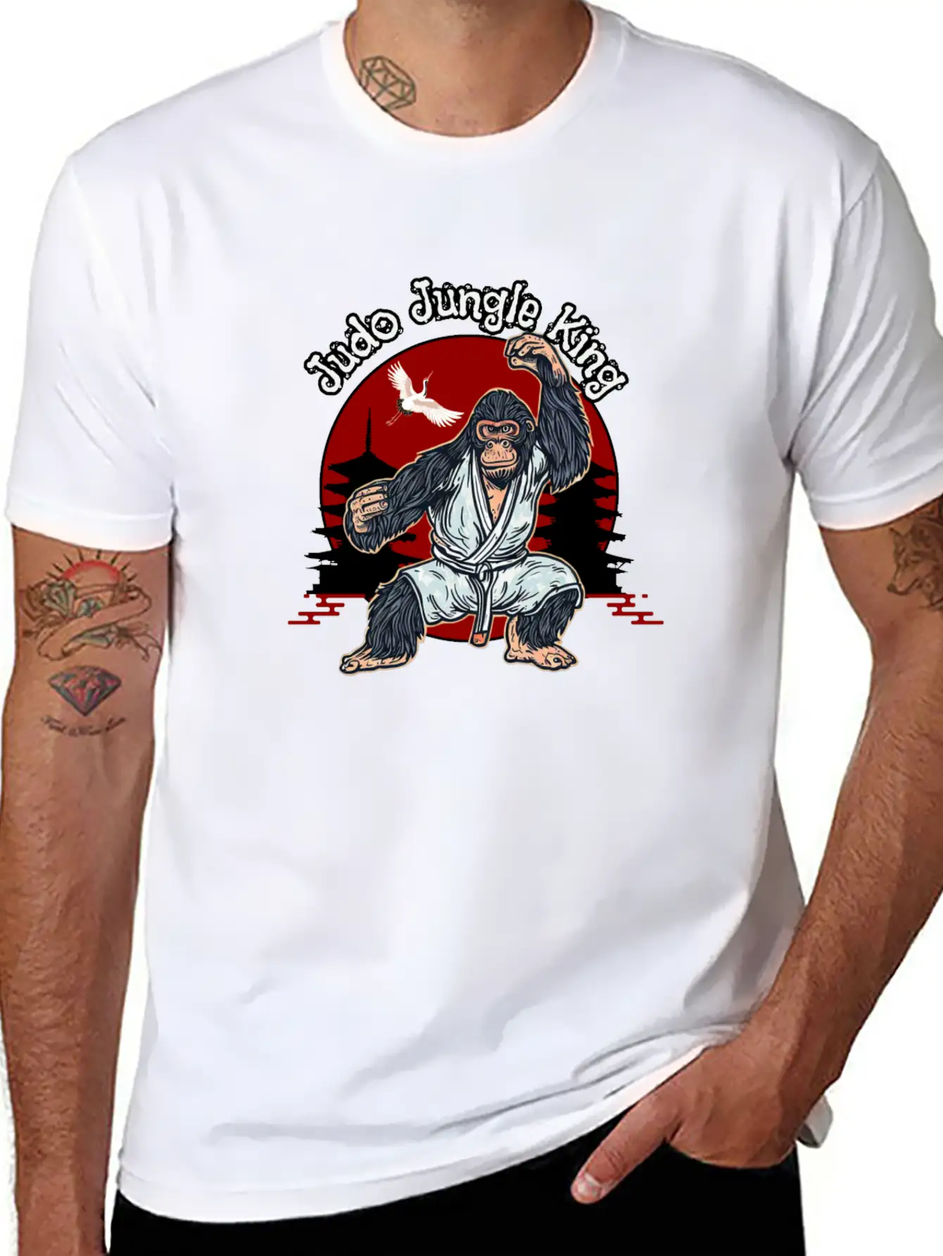 Judo Jungle King Breathable Graphic T-Shirt – Perfect For Casual Days