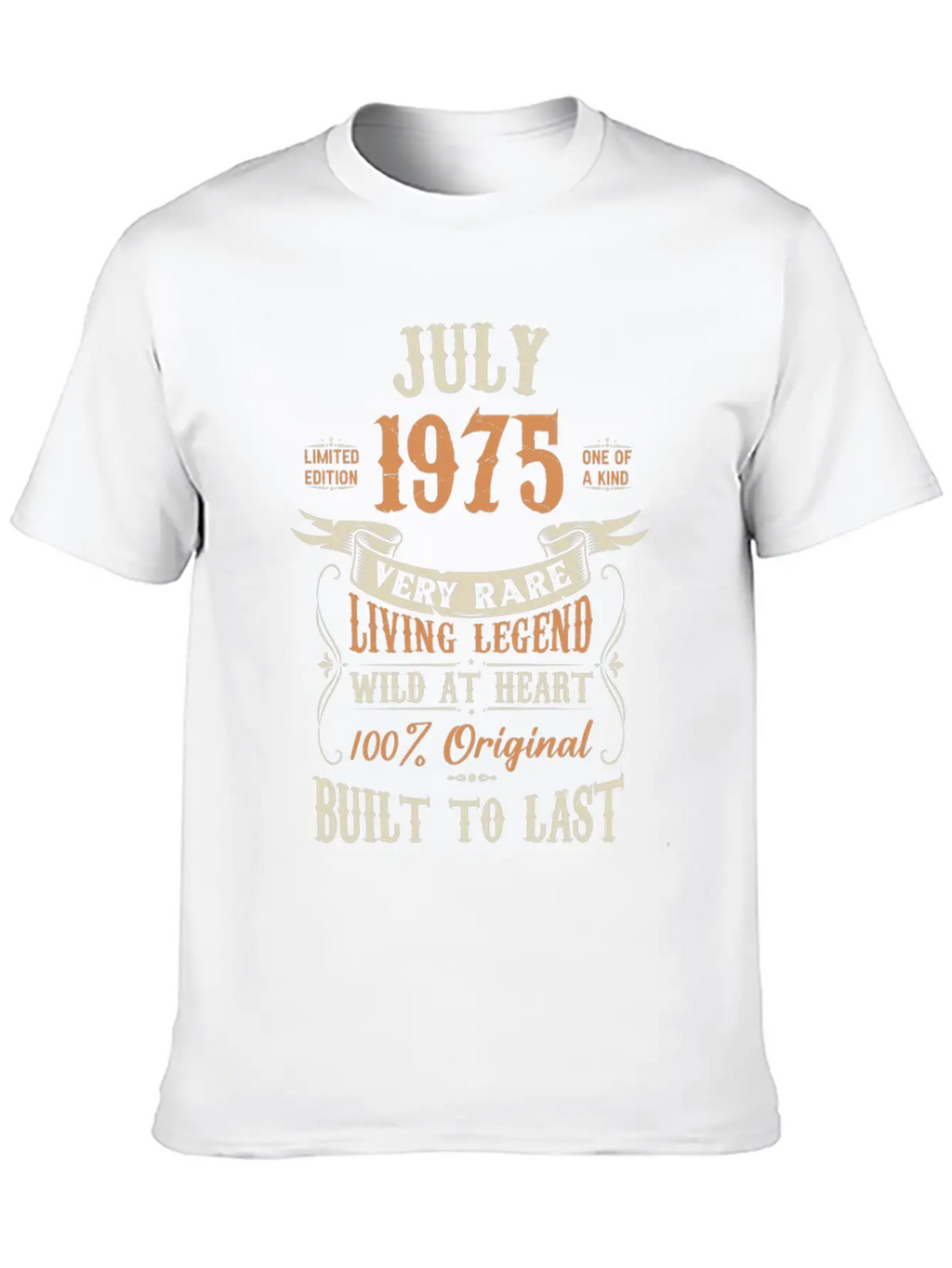 July 1975 Birthday Surprise Unisex Short Sleeve Soft Cotton T-Shirt – Casual Everyday Wear