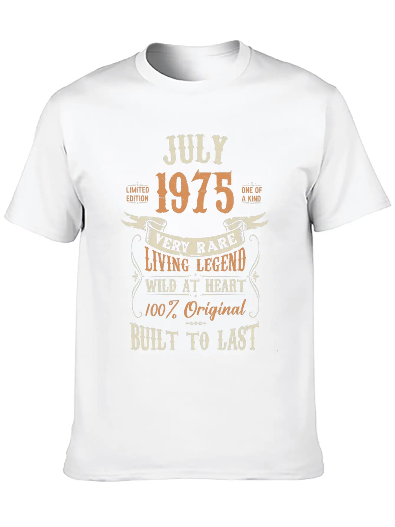 July 1975 Birthday Surprise Unisex Short Sleeve Soft Cotton T-Shirt – Casual Everyday Wear