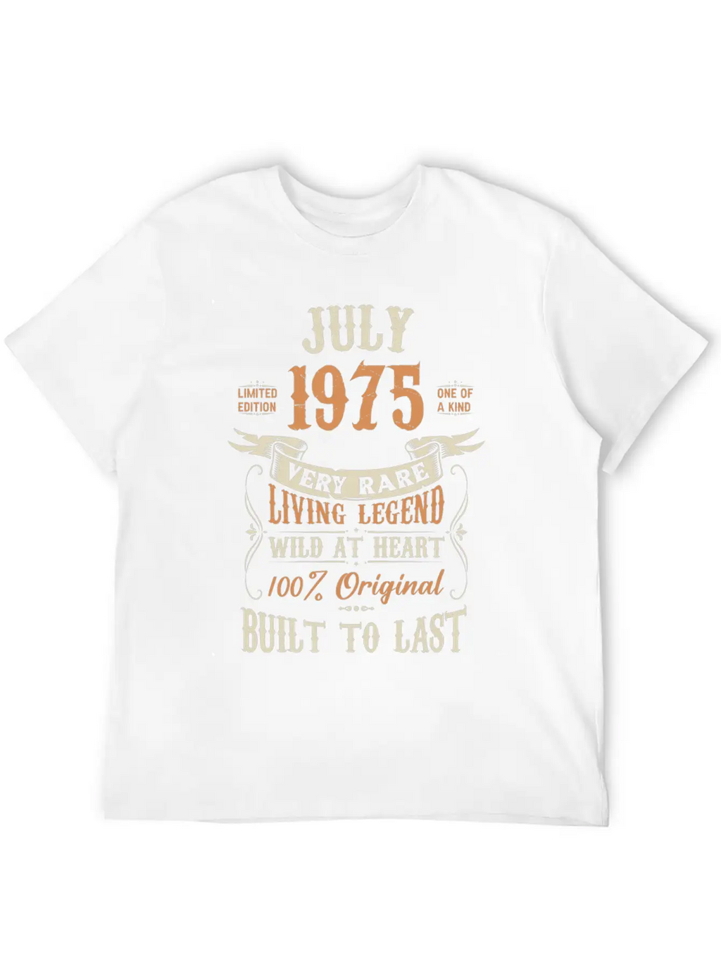 July 1975 Birthday Surprise Unisex Short Sleeve Soft Cotton T-Shirt – Casual Everyday Wear