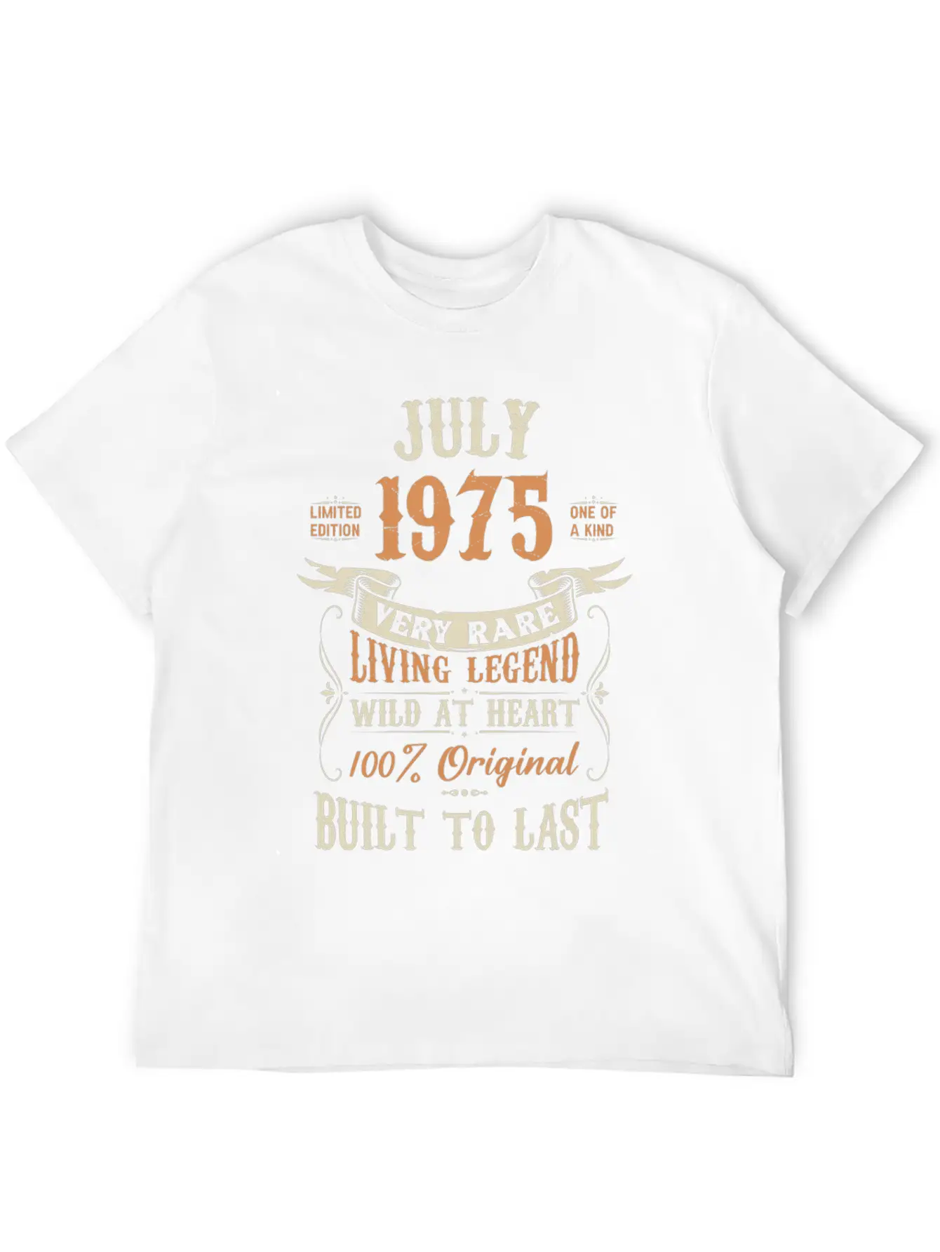 July 1975 Birthday Surprise Unisex Short Sleeve Soft Cotton T-Shirt – Casual Everyday Wear