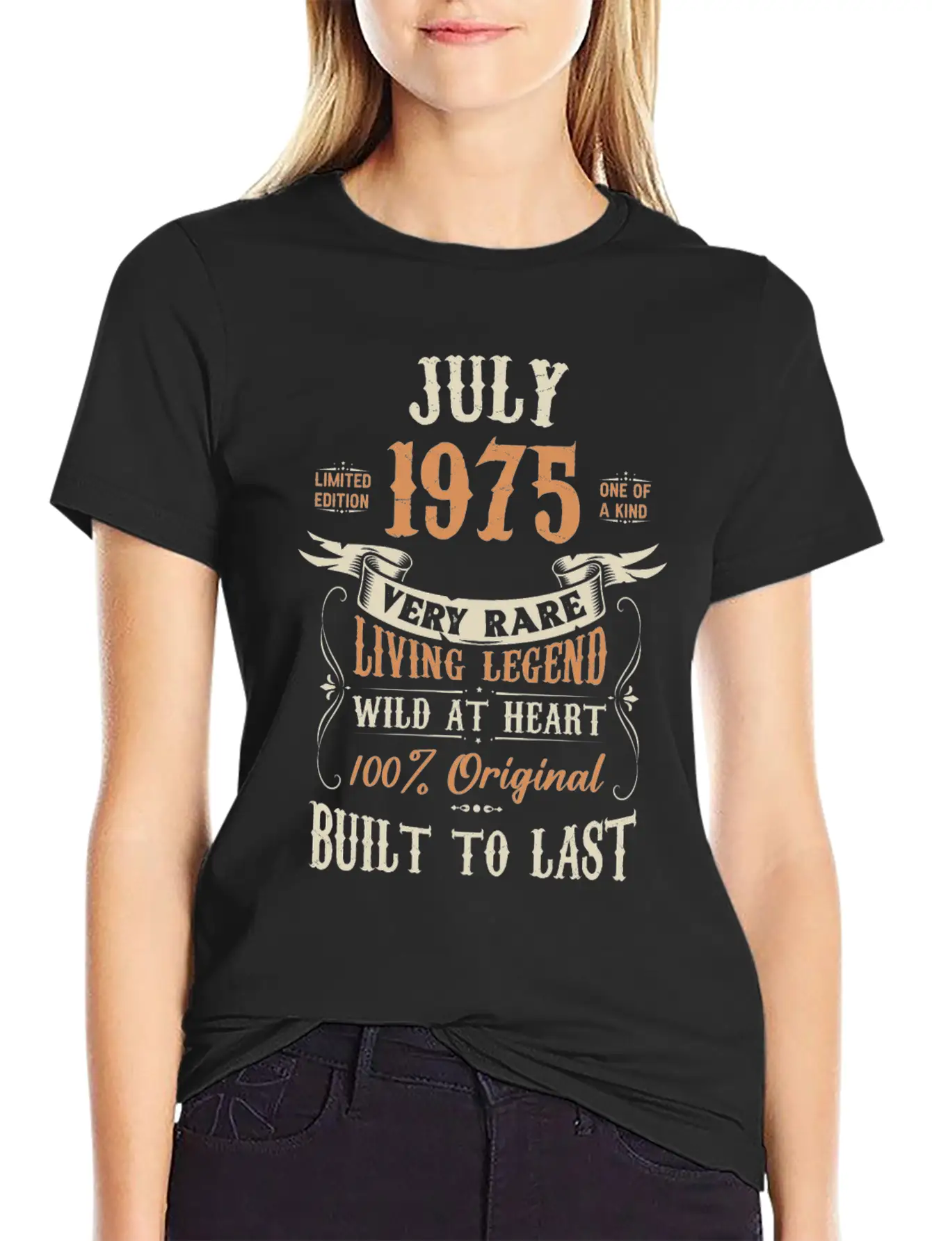 July 1975 Birthday Surprise Unisex Short Sleeve Soft Cotton T-Shirt – Casual Everyday Wear