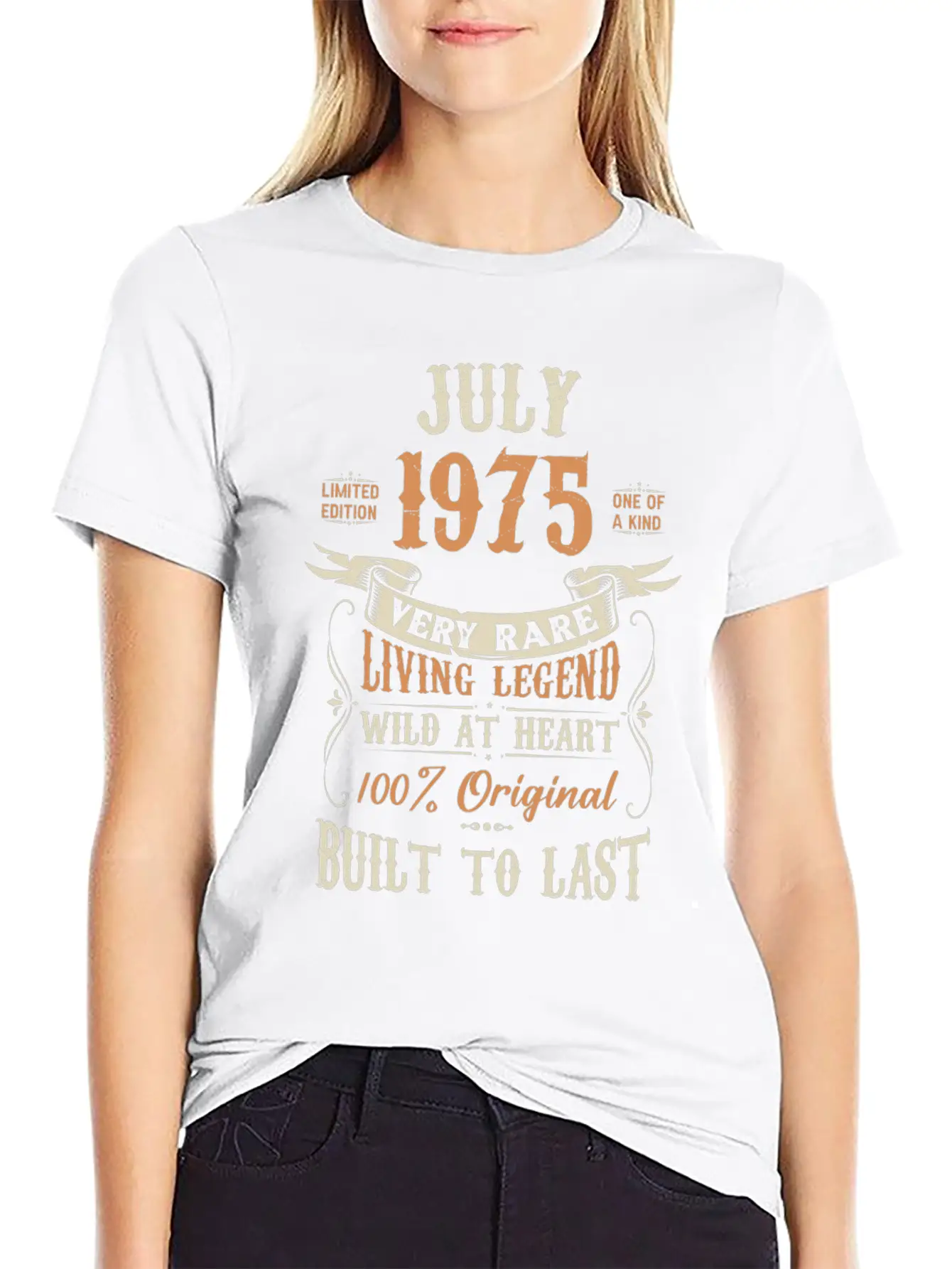 July 1975 Birthday Surprise Unisex Short Sleeve Soft Cotton T-Shirt – Casual Everyday Wear