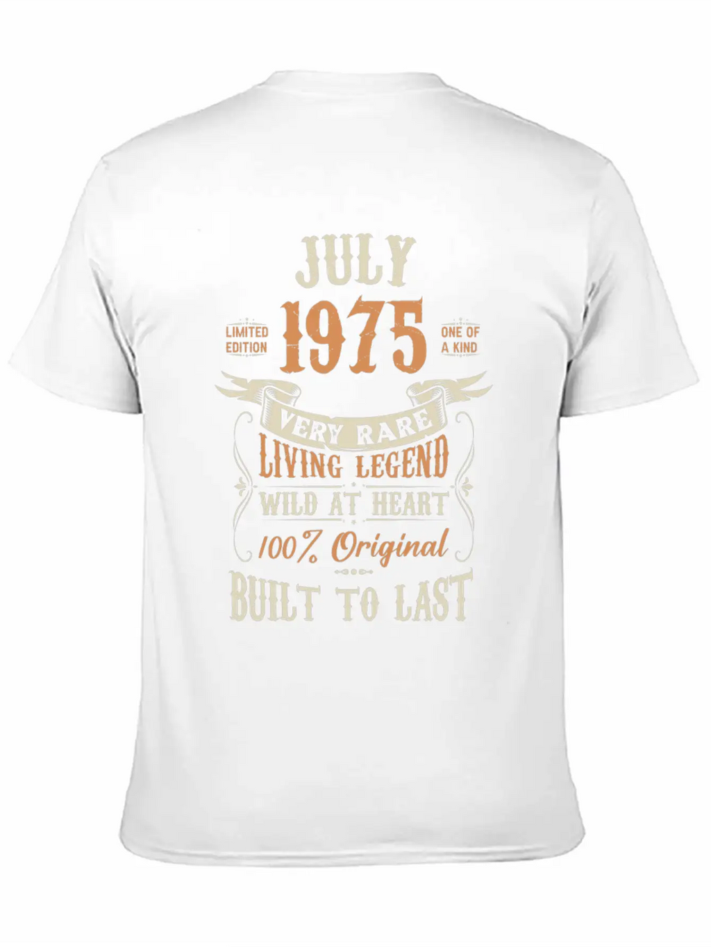 July 1975 Birthday Surprise Unisex Short Sleeve Soft Cotton T-Shirt – Casual Everyday Wear