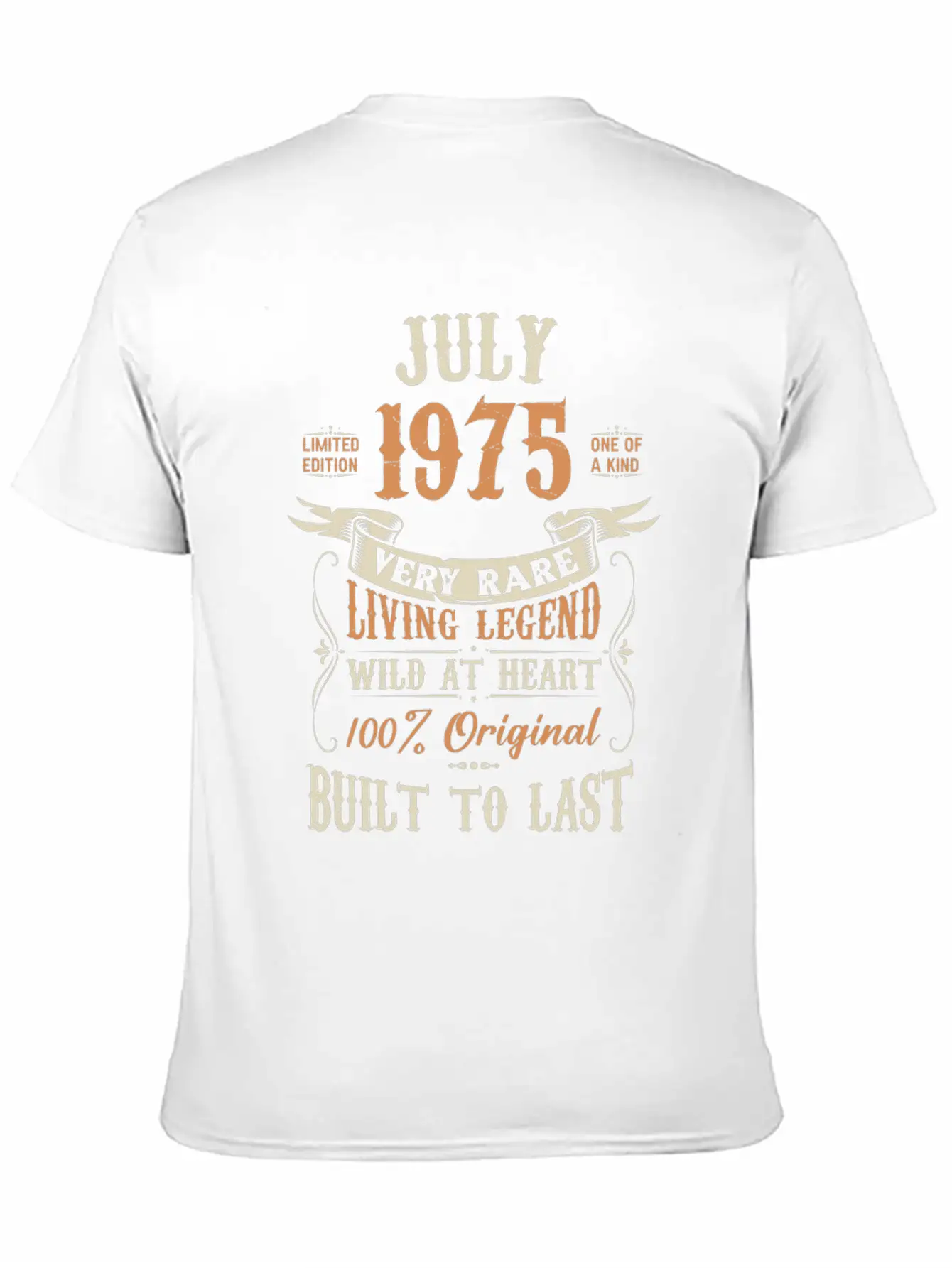 July 1975 Birthday Surprise Unisex Short Sleeve Soft Cotton T-Shirt – Casual Everyday Wear