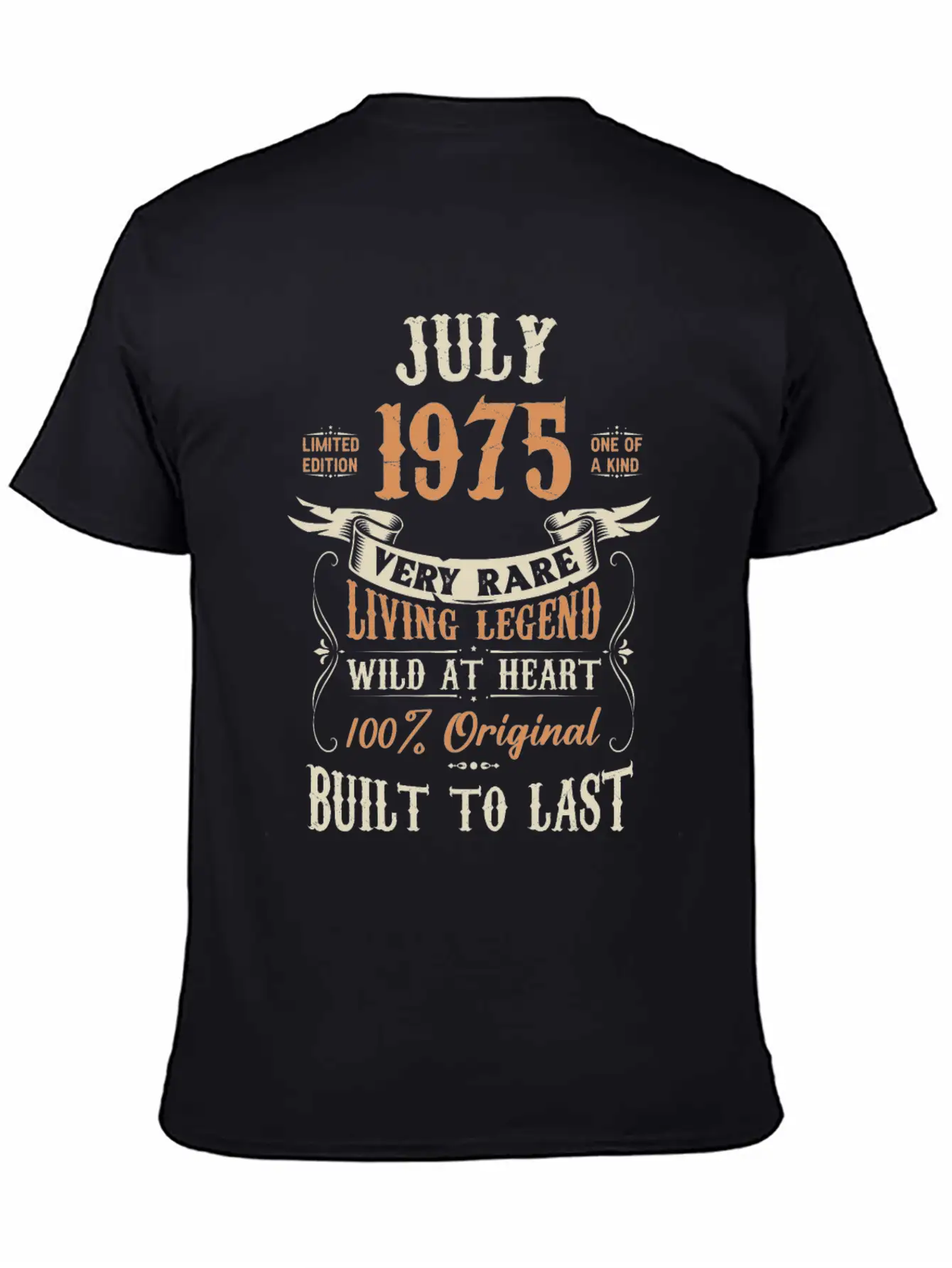 July 1975 Birthday Surprise Unisex Short Sleeve Soft Cotton T-Shirt – Casual Everyday Wear