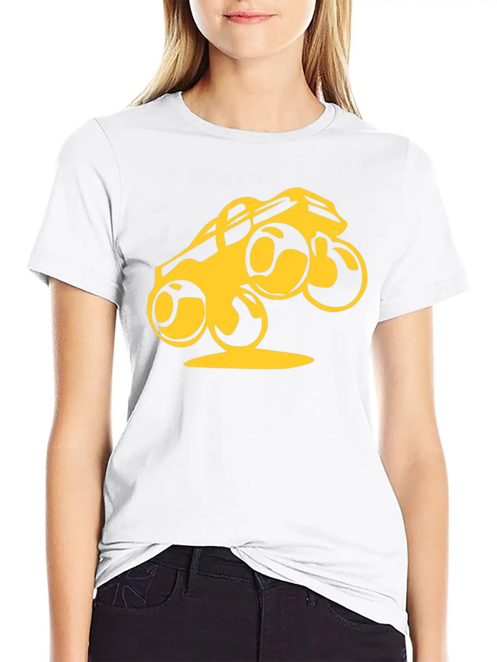 Jumping Car Unisex Short Sleeve Soft Cotton T-Shirt – Casual Everyday Wear