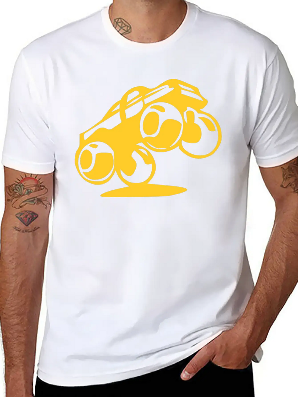 Jumping Car Unisex Short Sleeve Soft Cotton T-Shirt – Casual Everyday Wear