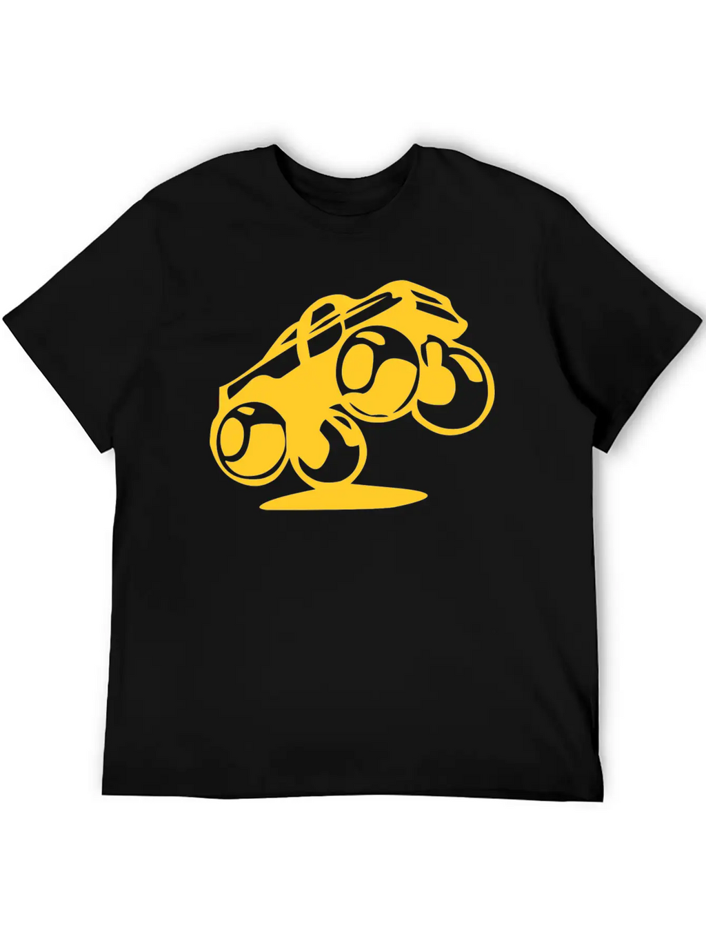 Jumping Car Unisex Short Sleeve Soft Cotton T-Shirt – Casual Everyday Wear