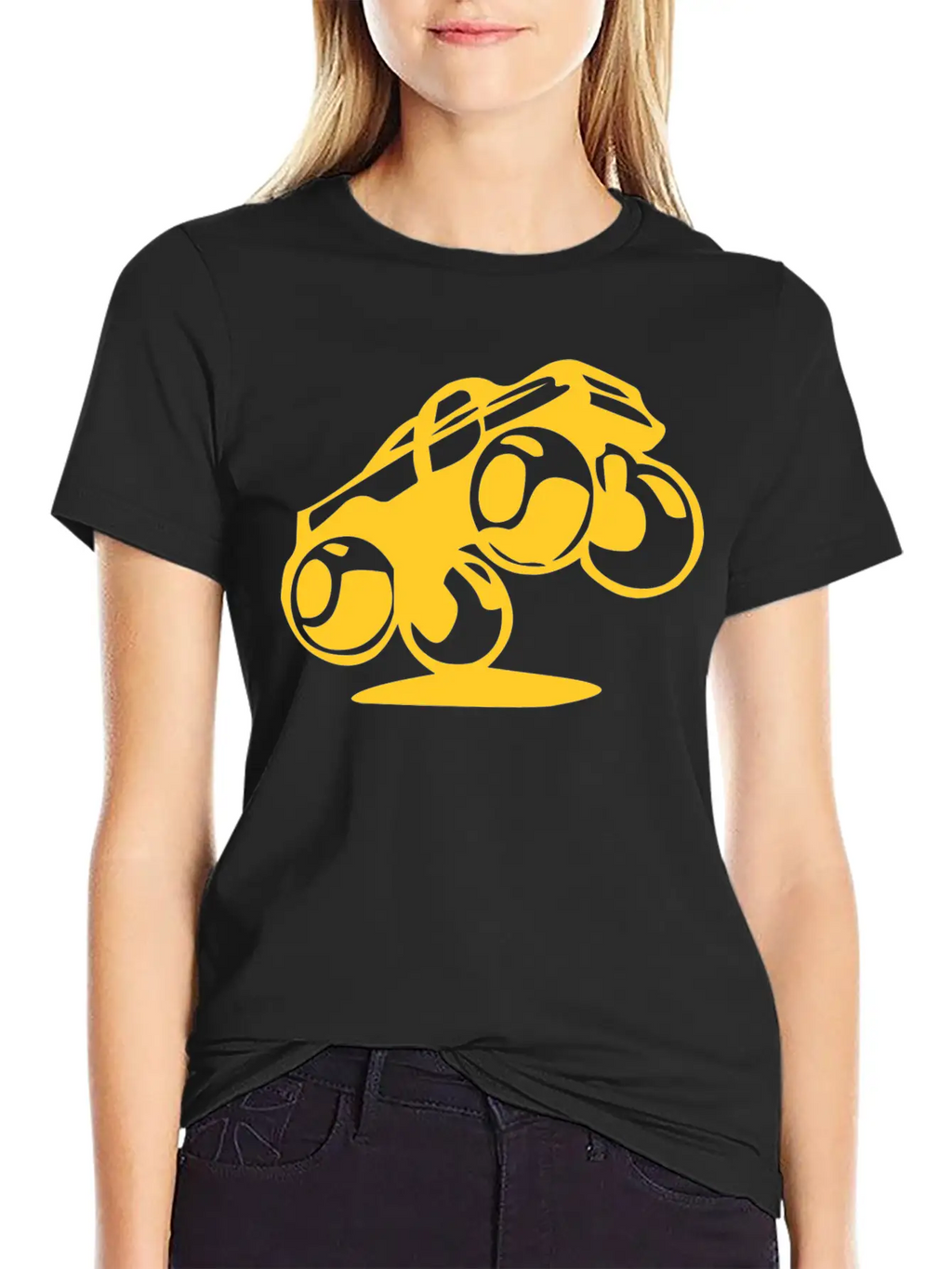 Jumping Car Unisex Short Sleeve Soft Cotton T-Shirt – Casual Everyday Wear