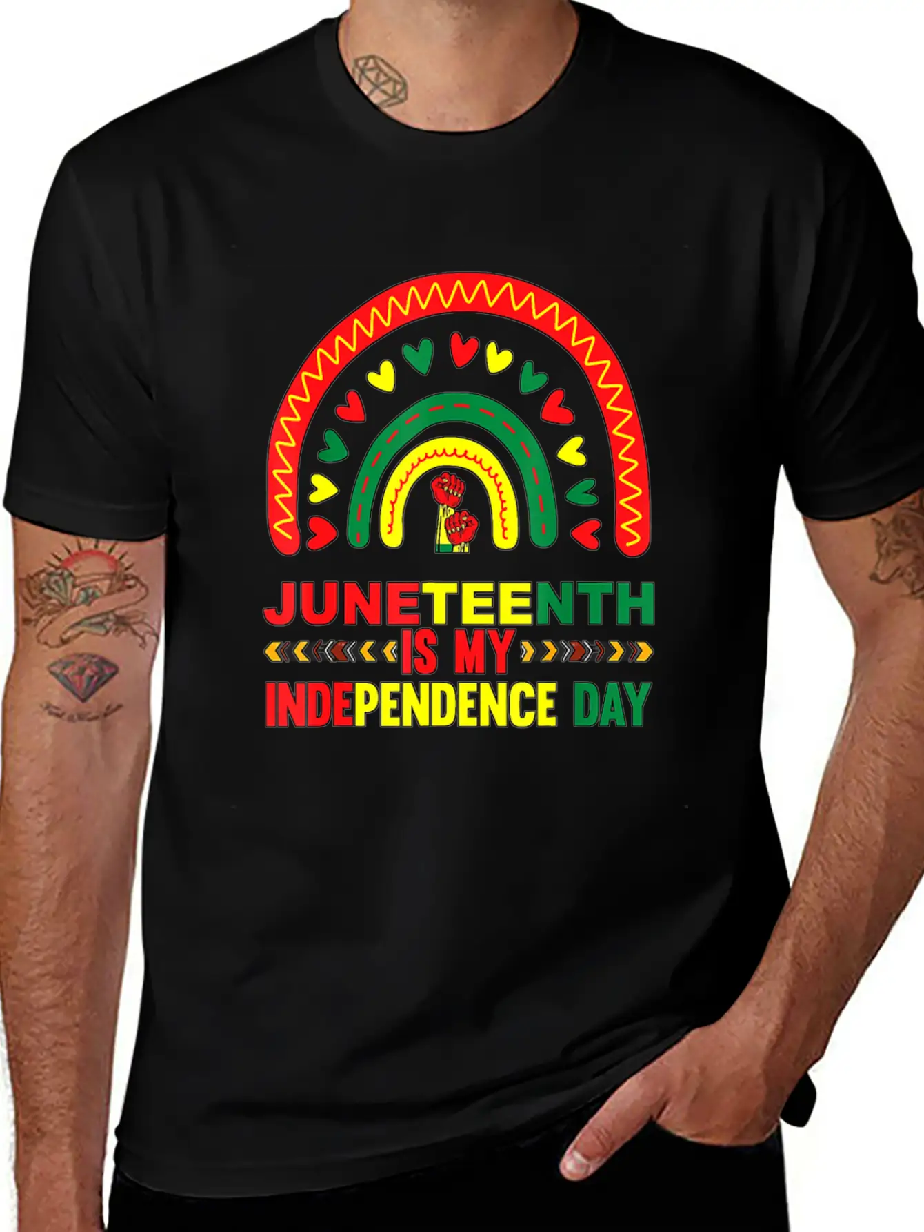 Juneteenth Is My Independence Day 1865 Rainbow Breathable Soft Cotton T-Shirt – Timeless Casual Look