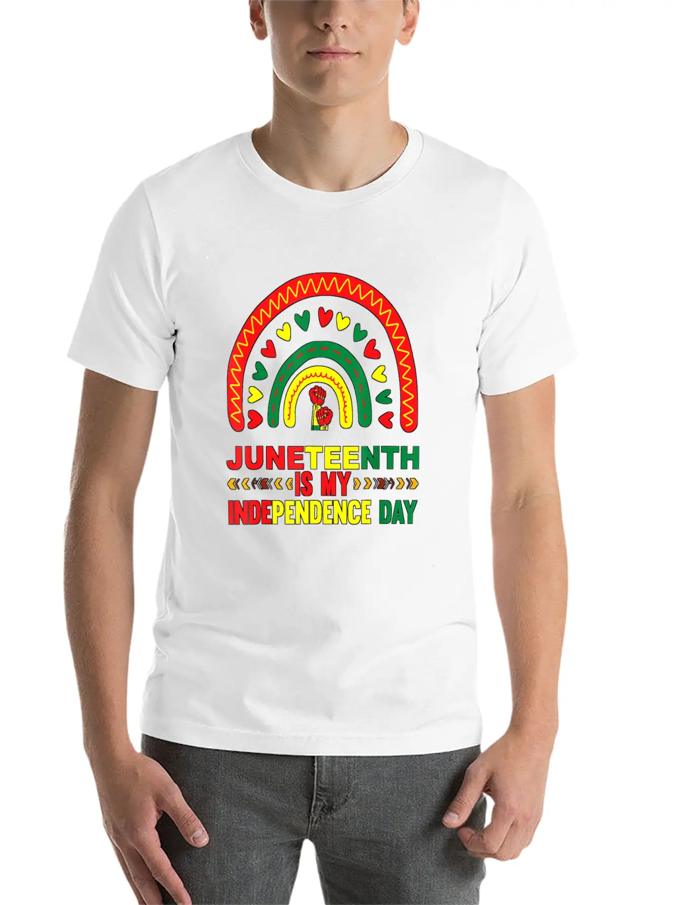 Juneteenth Is My Independence Day 1865 Rainbow Breathable Soft Cotton T-Shirt – Timeless Casual Look