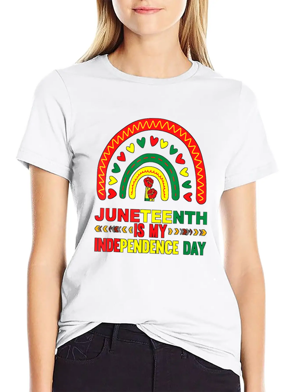 Juneteenth Is My Independence Day 1865 Rainbow Breathable Soft Cotton T-Shirt – Timeless Casual Look