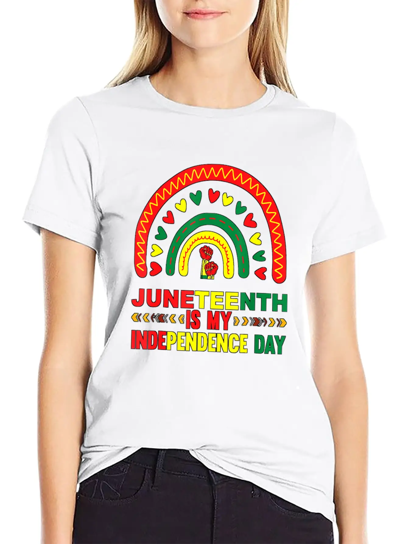 Juneteenth Is My Independence Day 1865 Rainbow Breathable Soft Cotton T-Shirt – Timeless Casual Look