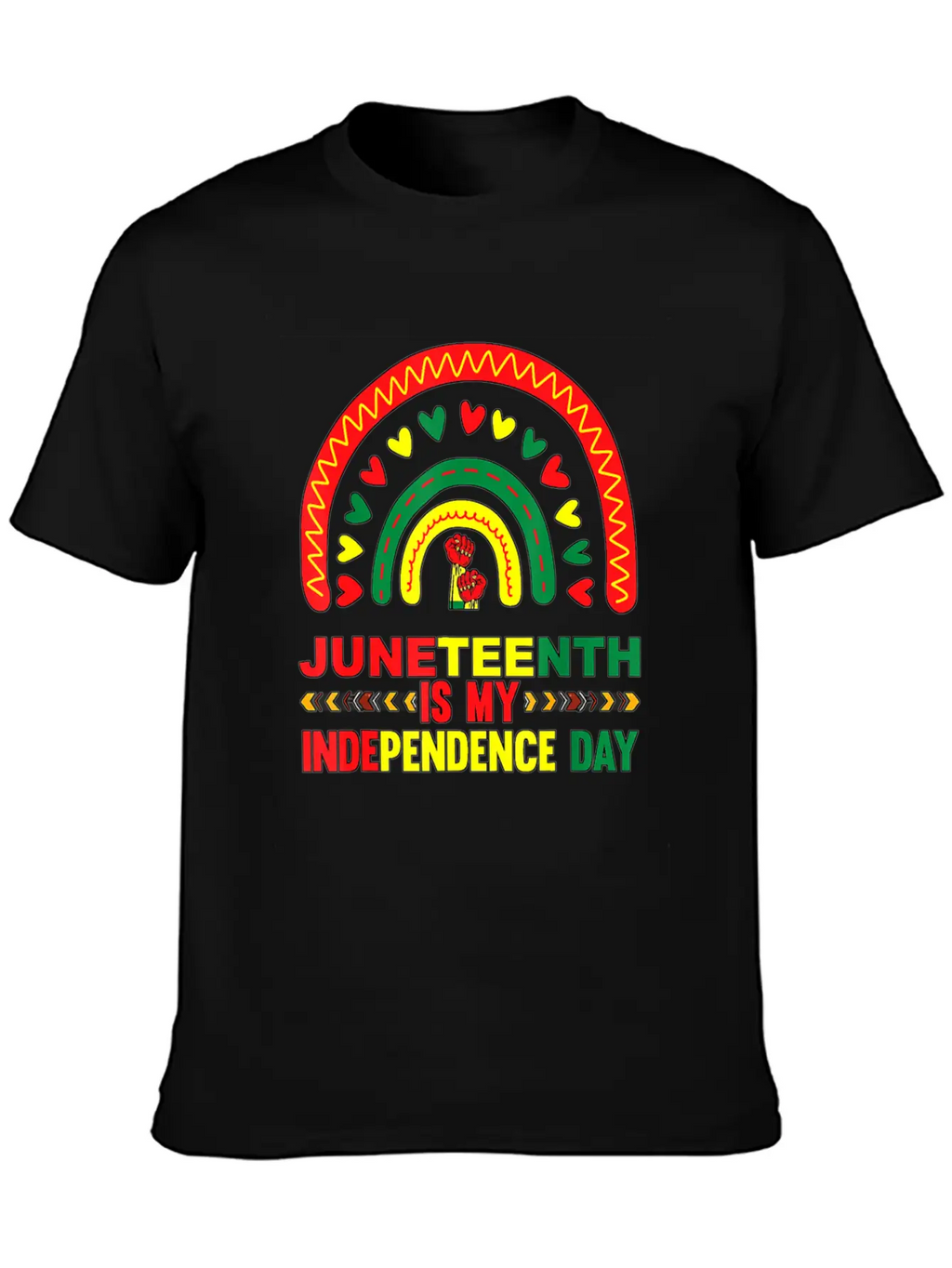 Juneteenth Is My Independence Day 1865 Rainbow Breathable Soft Cotton T-Shirt – Timeless Casual Look