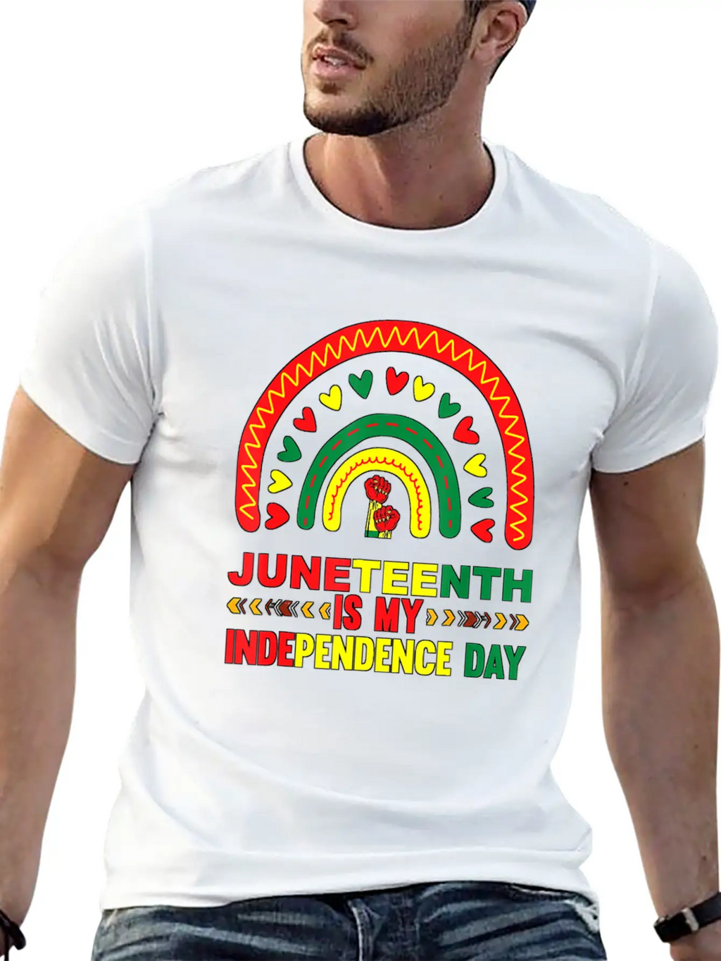 Juneteenth Is My Independence Day 1865 Rainbow Breathable Soft Cotton T-Shirt – Timeless Casual Look