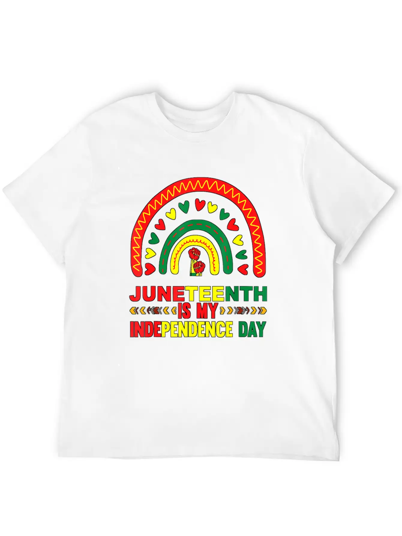Juneteenth Is My Independence Day 1865 Rainbow Breathable Soft Cotton T-Shirt – Timeless Casual Look