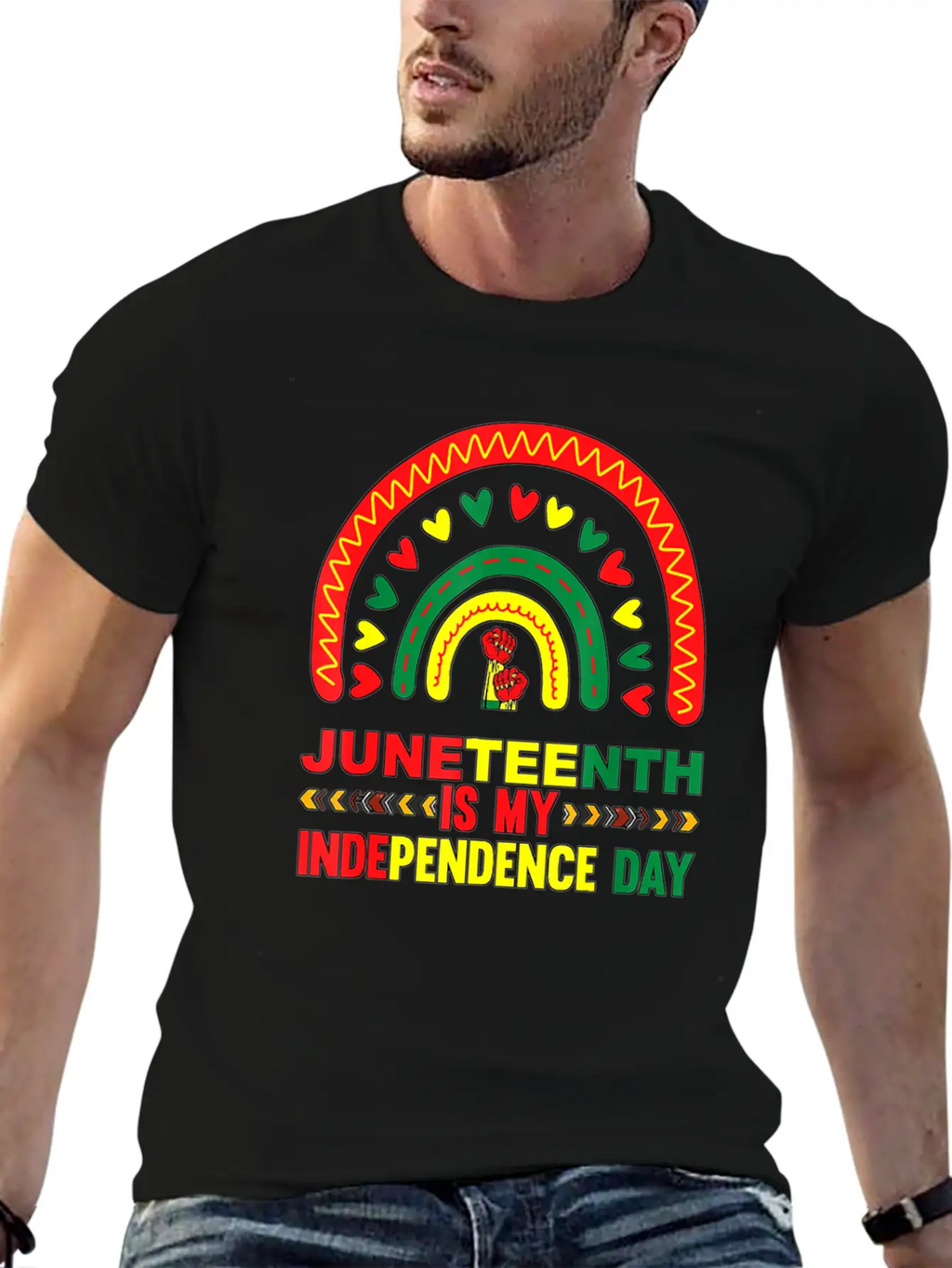 Juneteenth Is My Independence Day 1865 Rainbow Breathable Soft Cotton T-Shirt – Timeless Casual Look