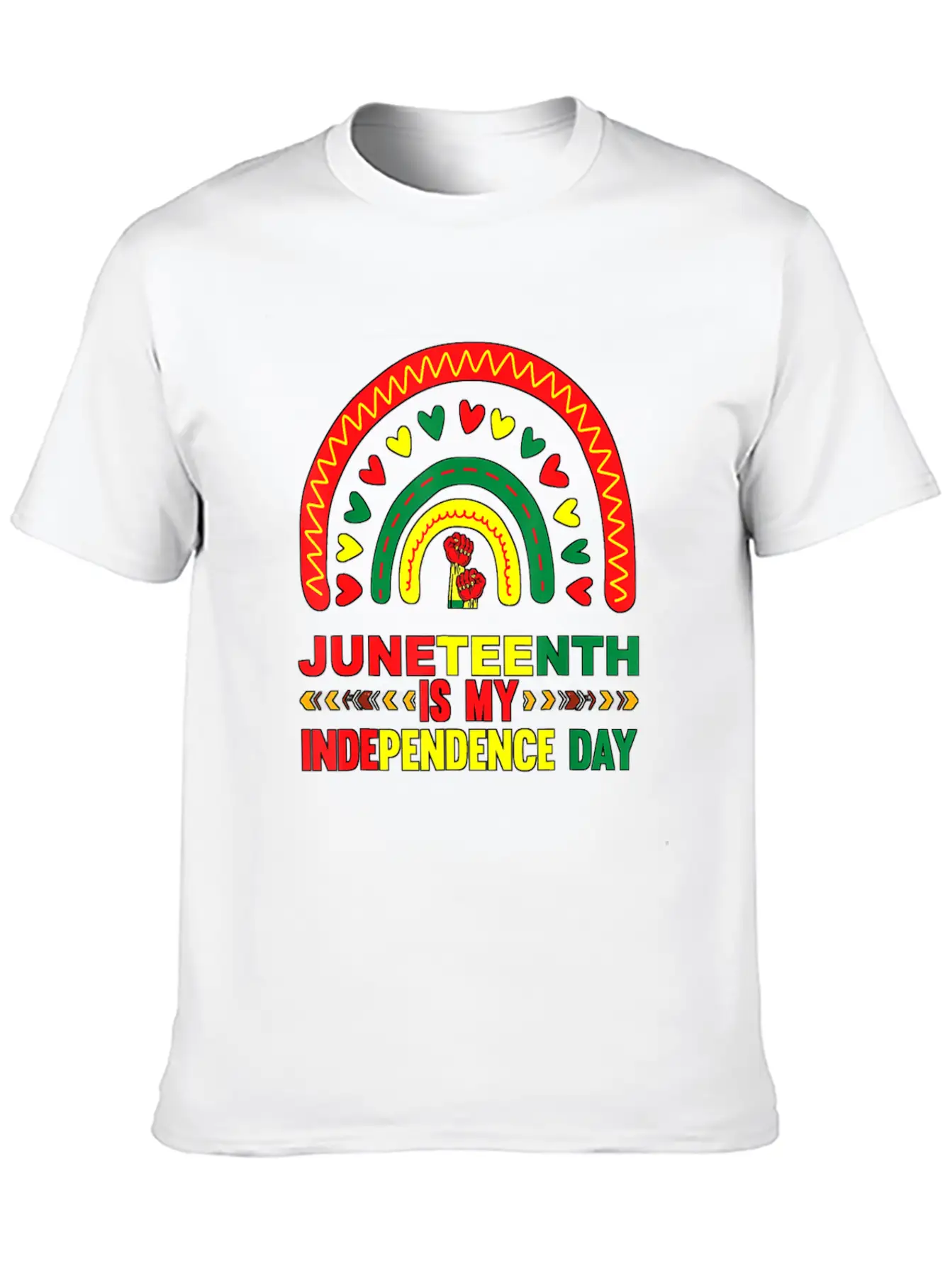 Juneteenth Is My Independence Day 1865 Rainbow Breathable Soft Cotton T-Shirt – Timeless Casual Look