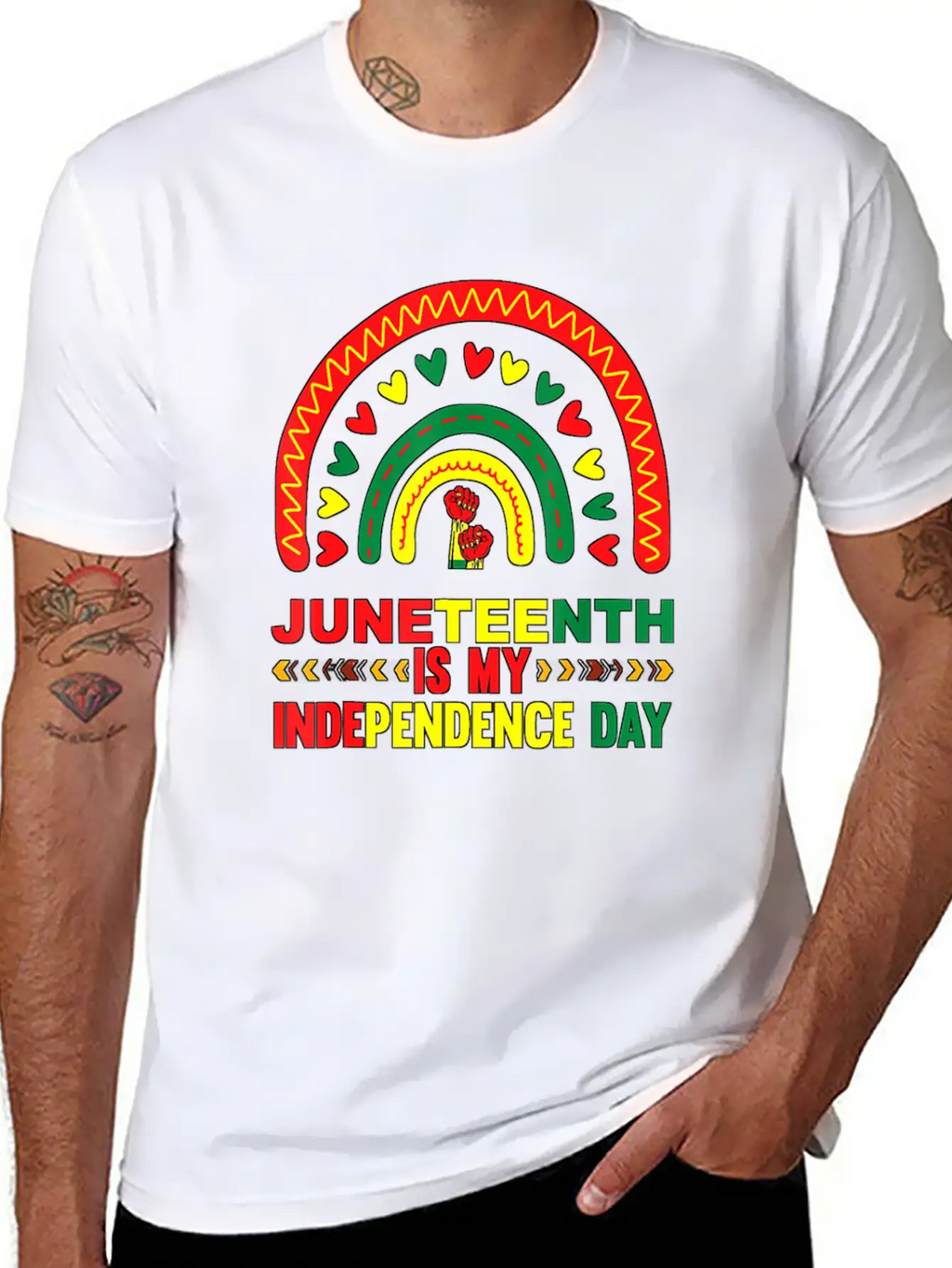 Juneteenth Is My Independence Day 1865 Rainbow Breathable Soft Cotton T-Shirt – Timeless Casual Look